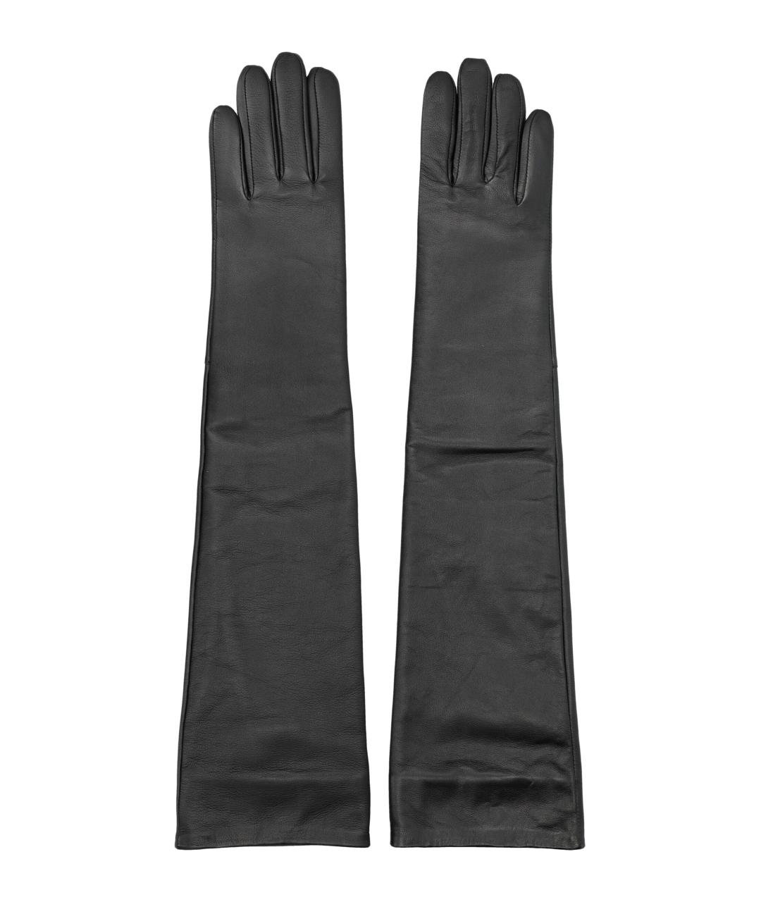 THE FRANKIE SHOP Черные кожаные перчатки, фото 1