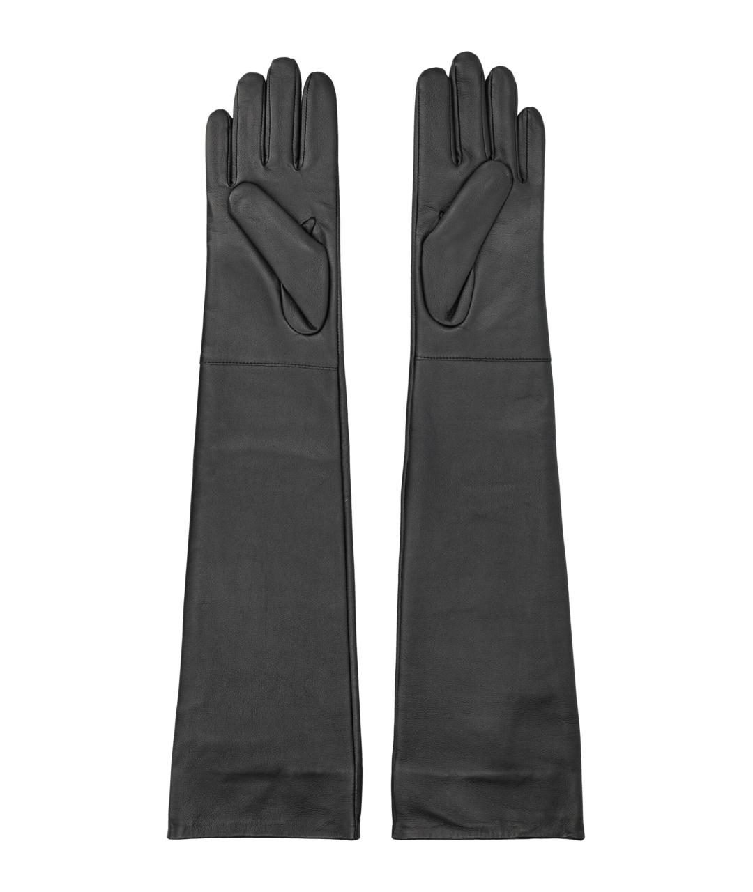 THE FRANKIE SHOP Черные кожаные перчатки, фото 2