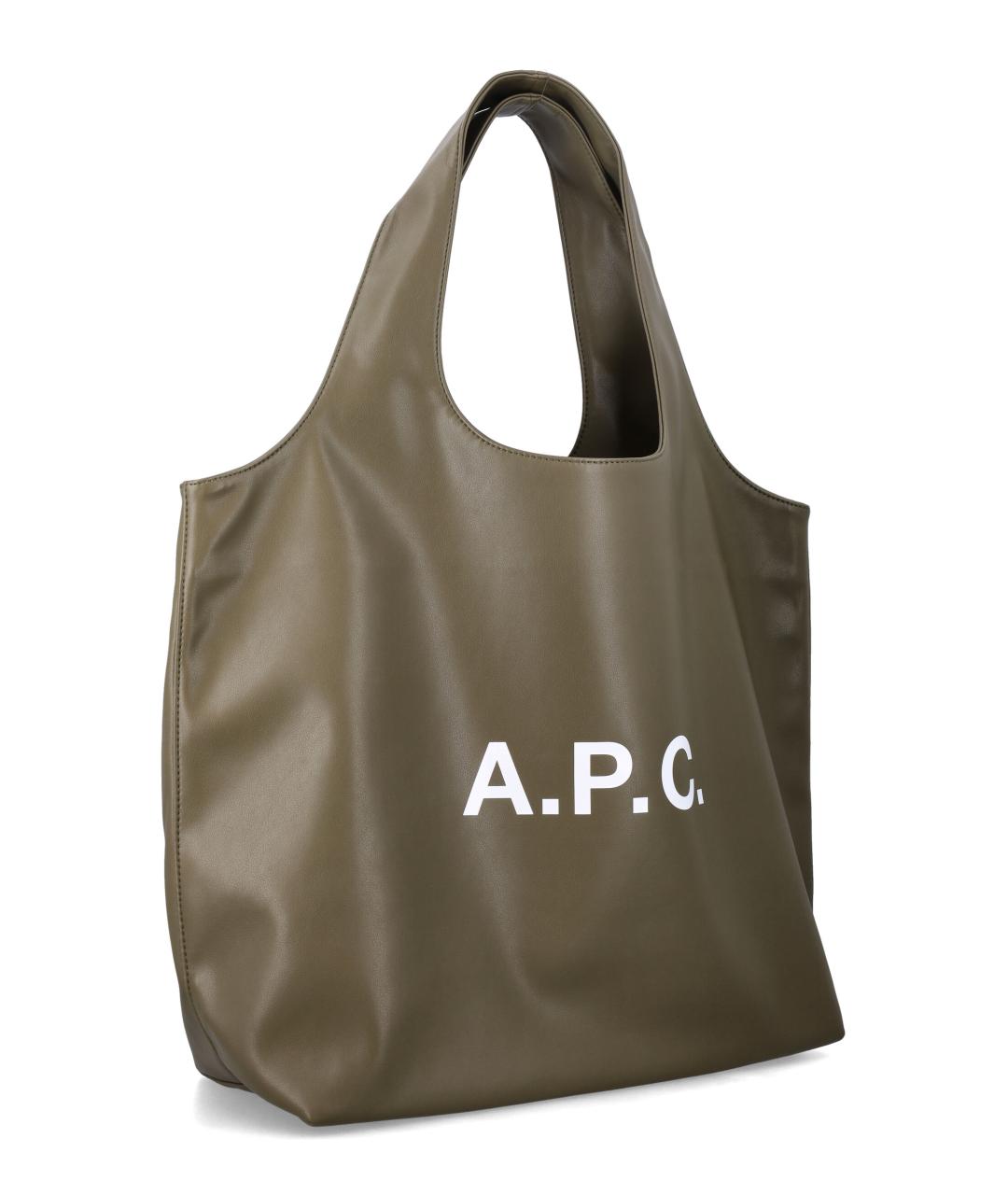 A.P.C. Хаки сумка тоут, фото 2
