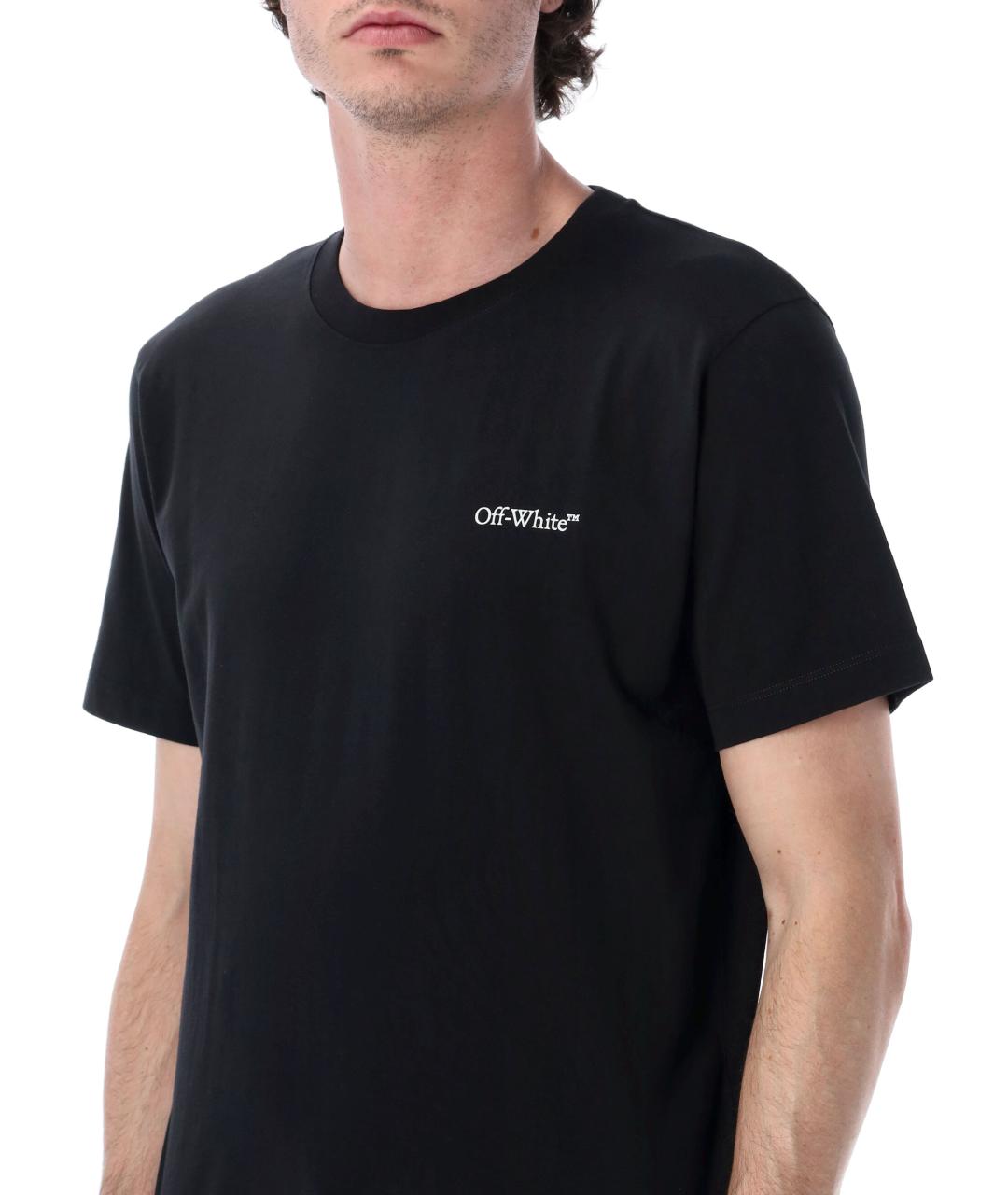 OFF-WHITE Черная хлопковая футболка, фото 3