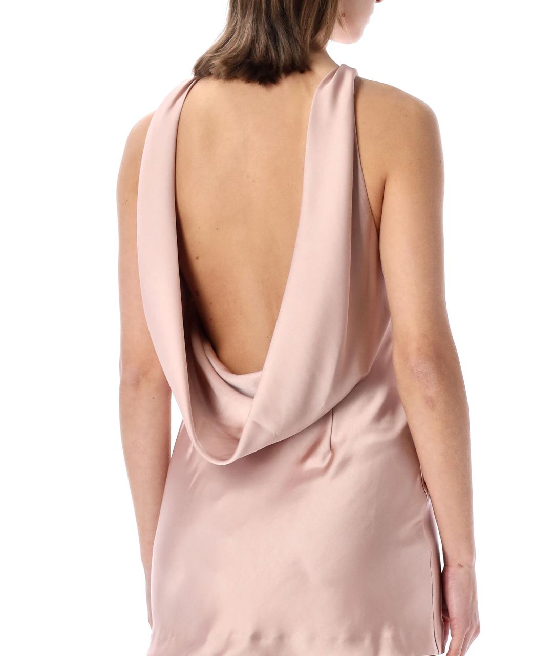 THE ANDAMANE Розовое полиэстеровое вечернее платье, фото 3
