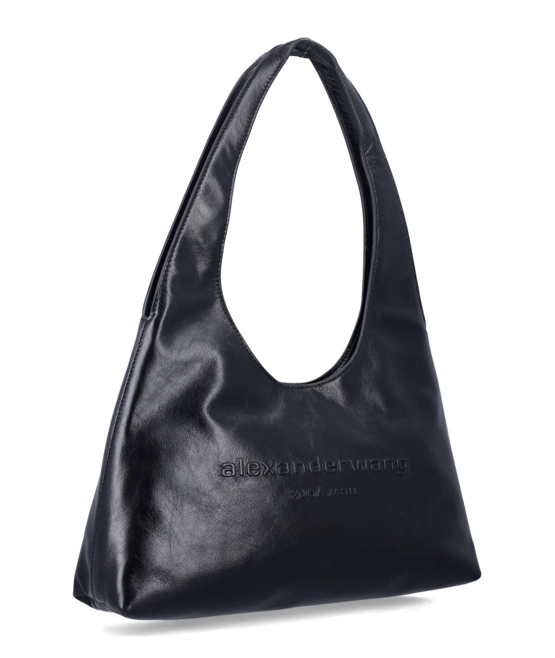ALEXANDER WANG Черная кожаная сумка тоут, фото 2