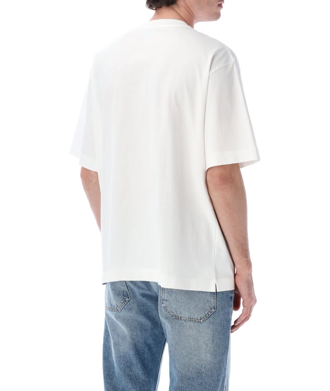 OFF-WHITE Белая хлопковая футболка, фото 2