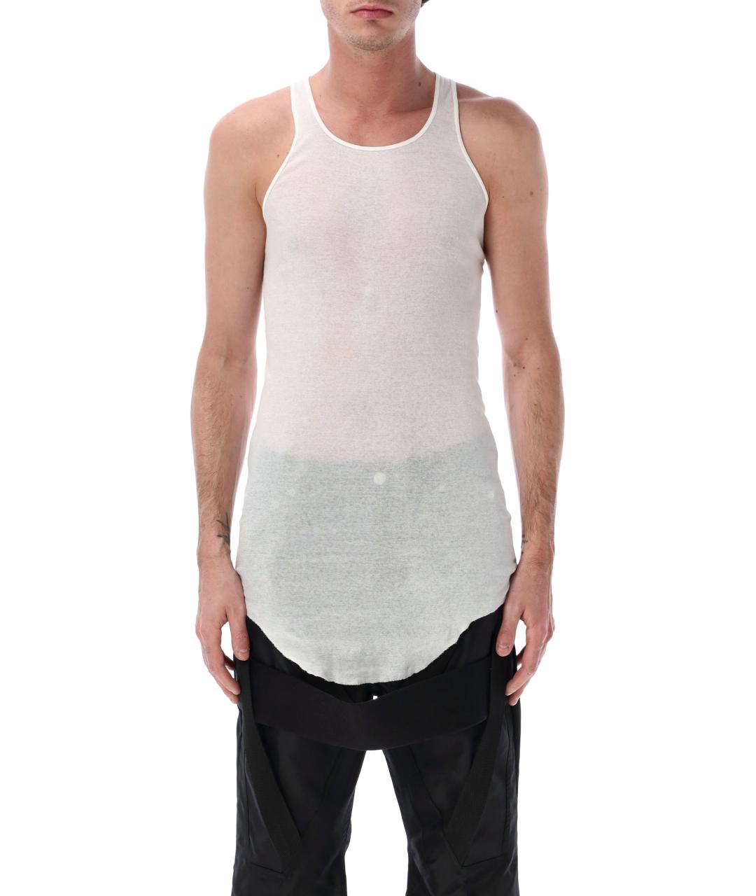 RICK OWENS Белая хлопковая майка, фото 1