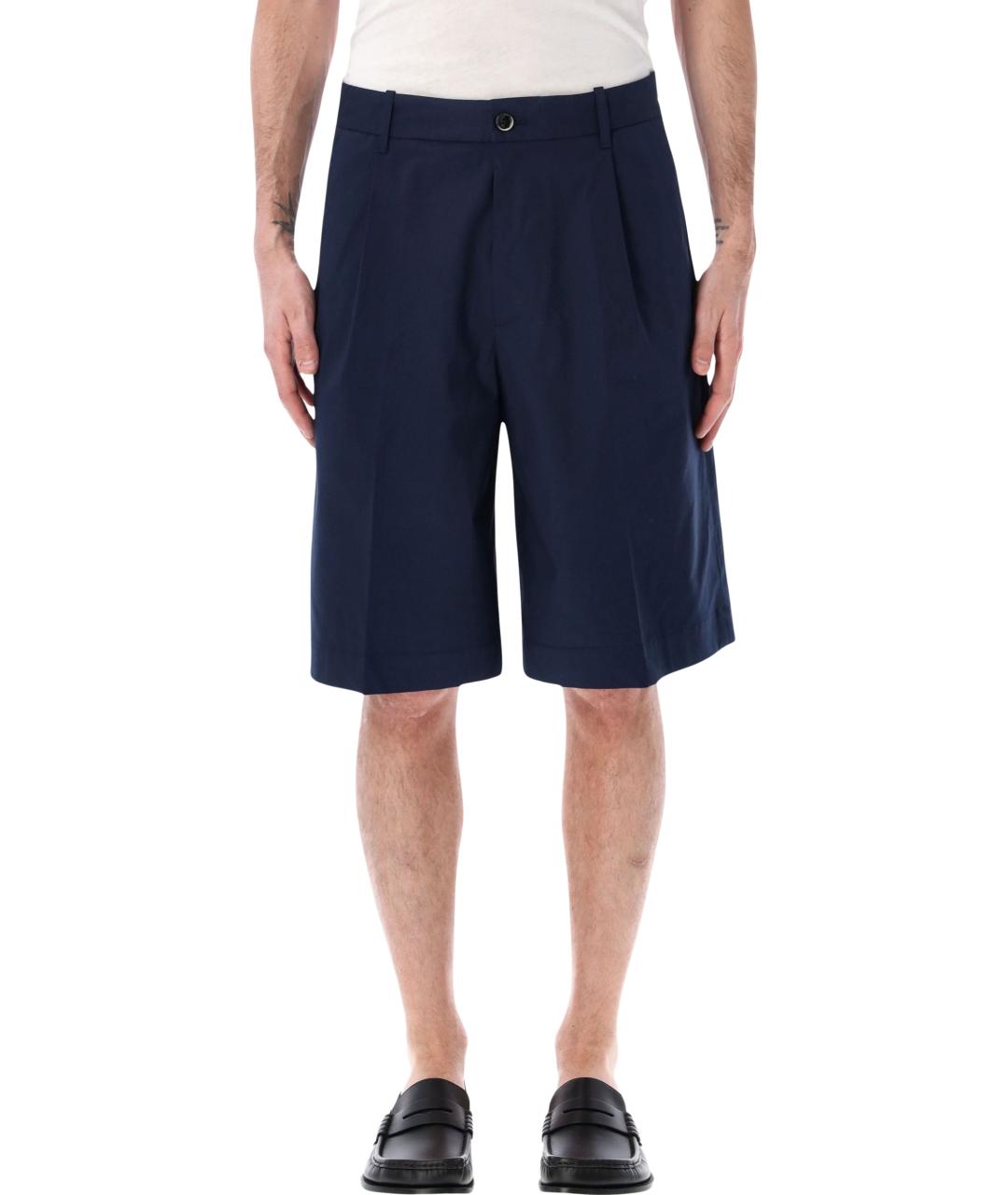 NINE IN THE MORNING Синие хлопковые шорты, фото 1