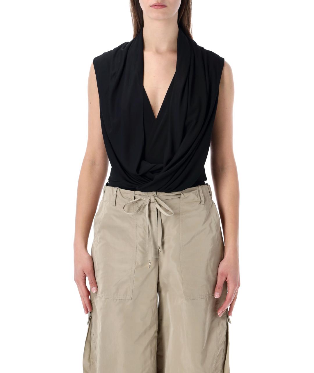 ALAIA Черная вискозная майка, фото 2