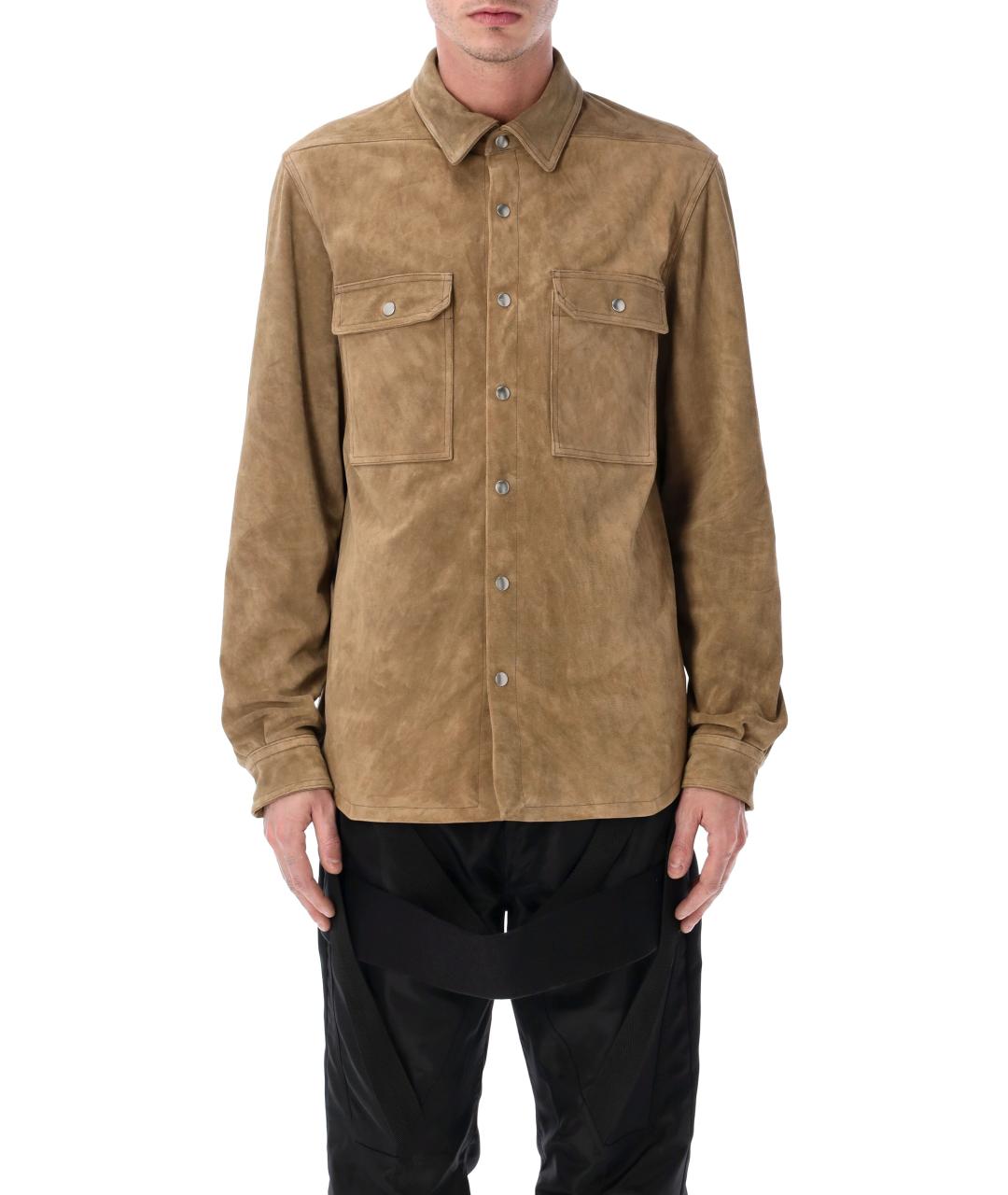 RICK OWENS Бежевая кэжуал рубашка, фото 1