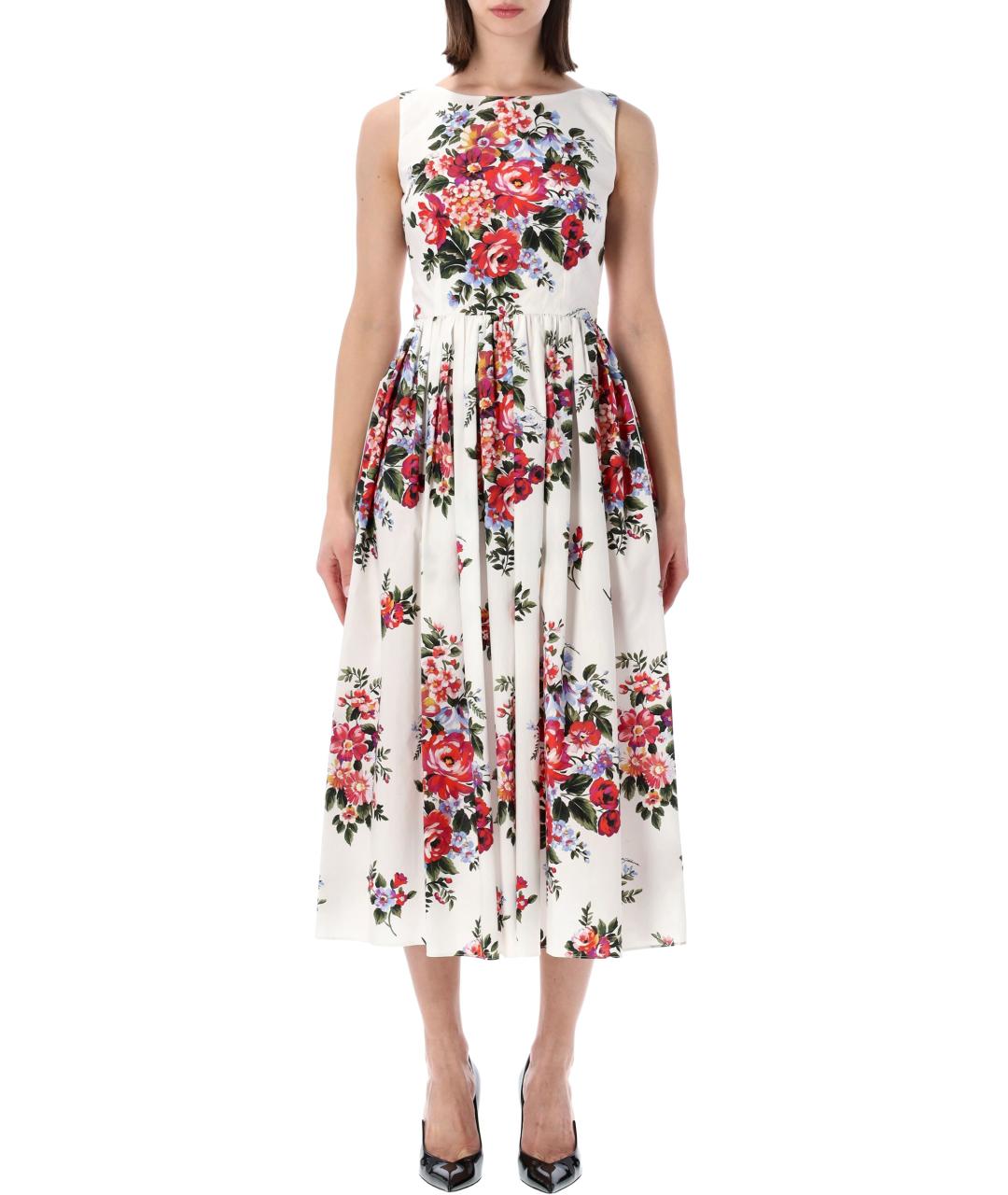 DOLCE&GABBANA Белое хлопковое платье, фото 1