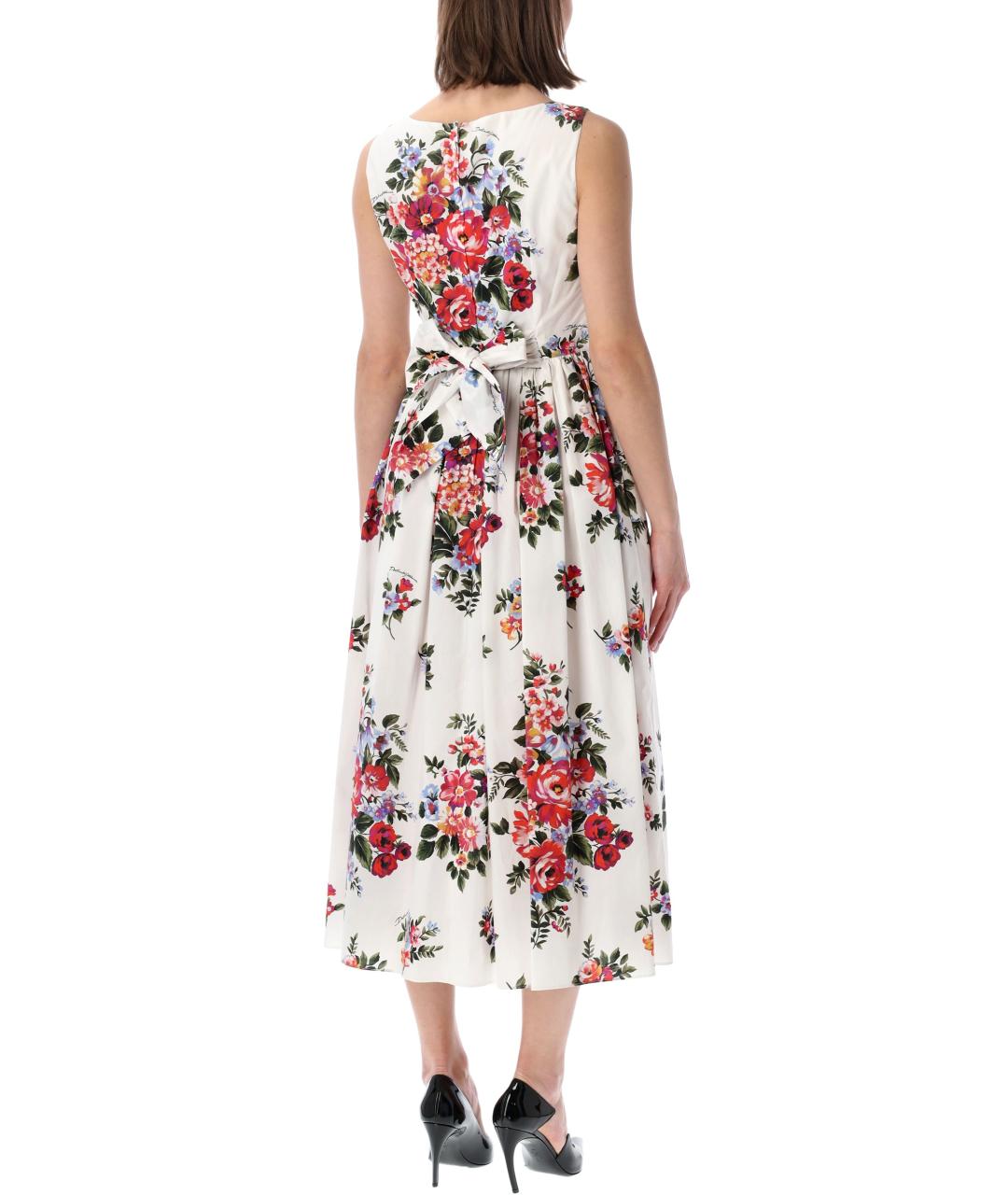 DOLCE&GABBANA Белое хлопковое платье, фото 2