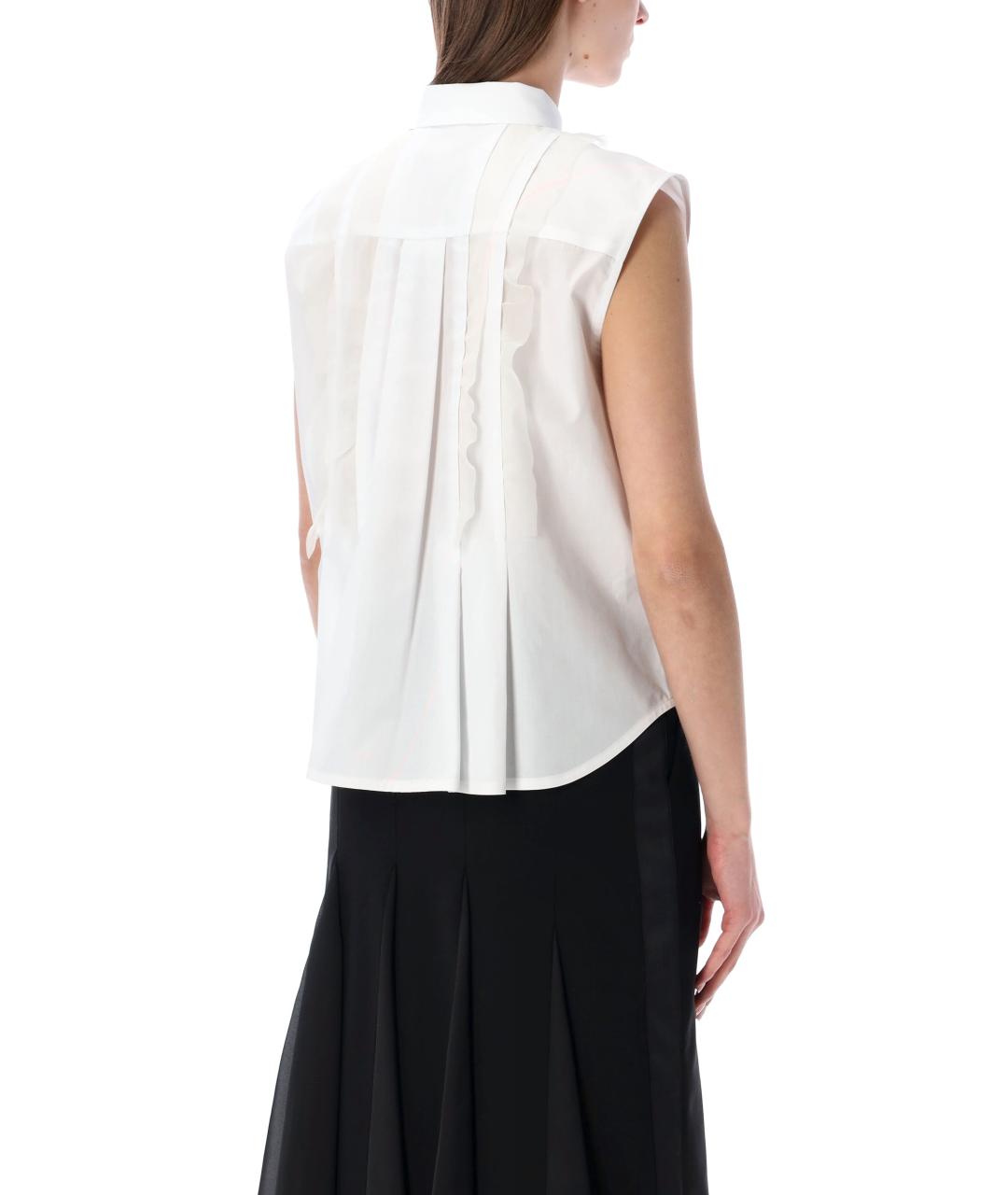 SACAI Белая полиэстеровая рубашка, фото 2