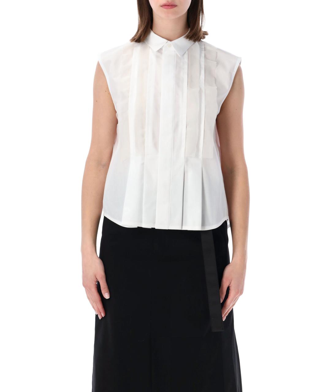 SACAI Белая полиэстеровая рубашка, фото 1