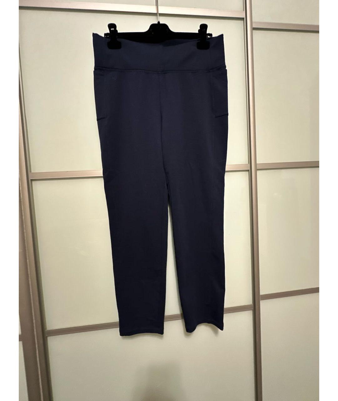 POLO RALPH LAUREN Темно-синие хлопко-эластановые леггинсы и велосипедки, фото 5