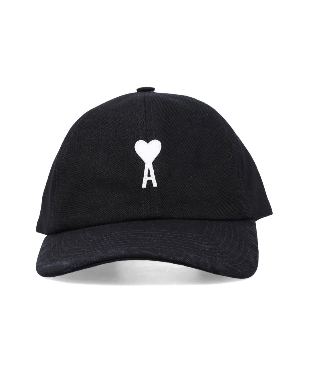 Ami Paris Черная хлопковая кепка/бейсболка, фото 1