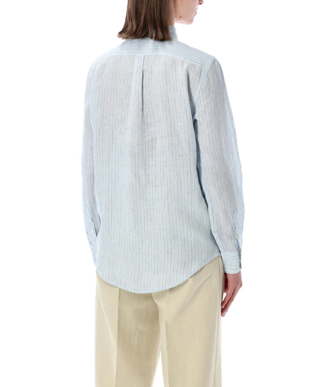 POLO RALPH LAUREN Голубая льняная рубашка, фото 2