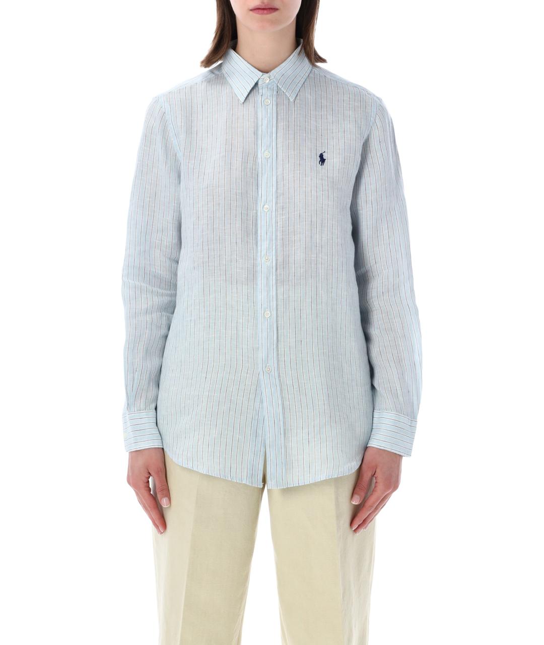 POLO RALPH LAUREN Голубая льняная рубашка, фото 1