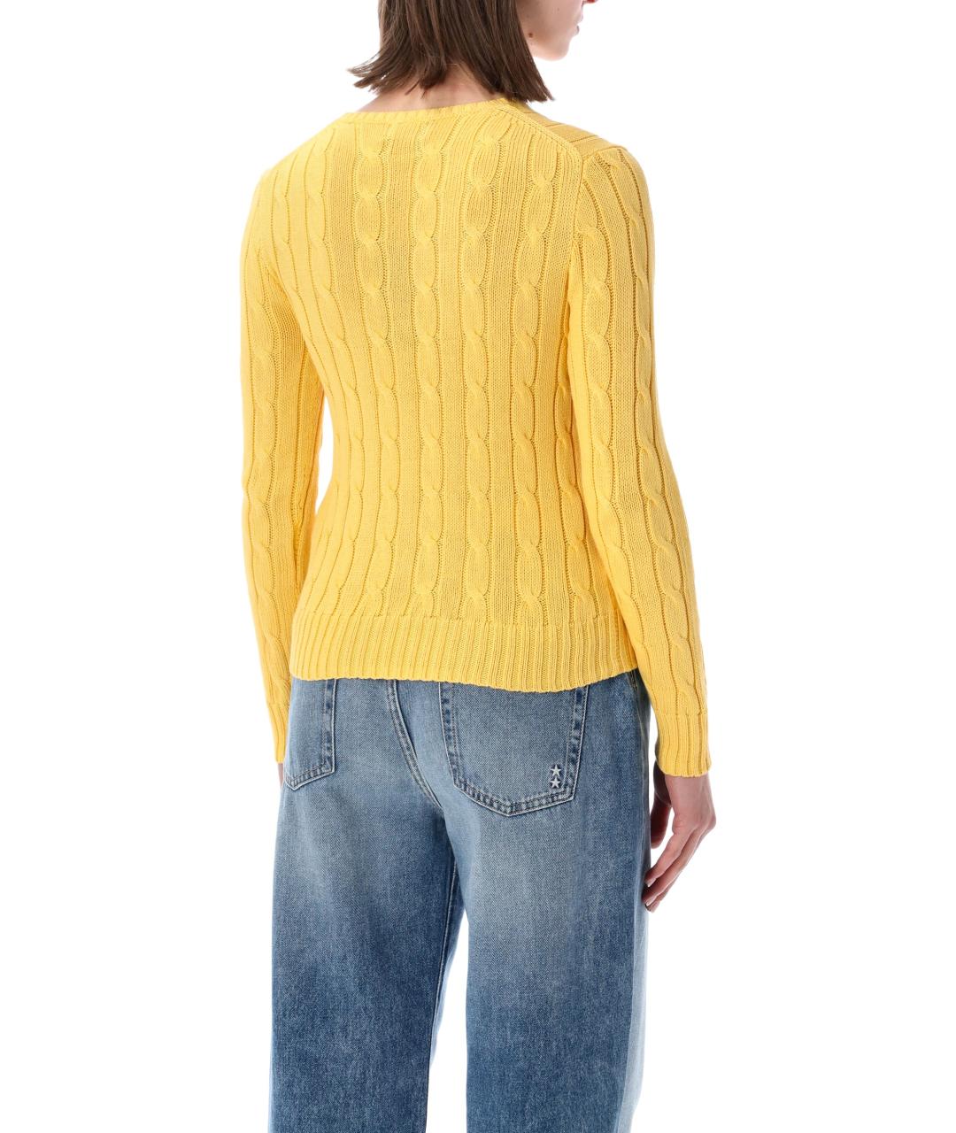 POLO RALPH LAUREN Желтый хлопковый джемпер / свитер, фото 2