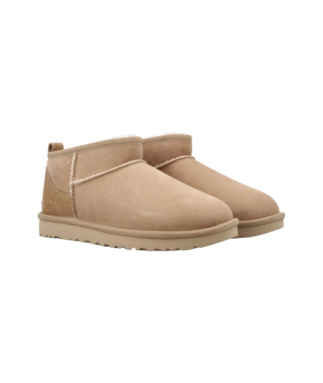 UGG AUSTRALIA Бежевые нубуковые ботинки, фото 2