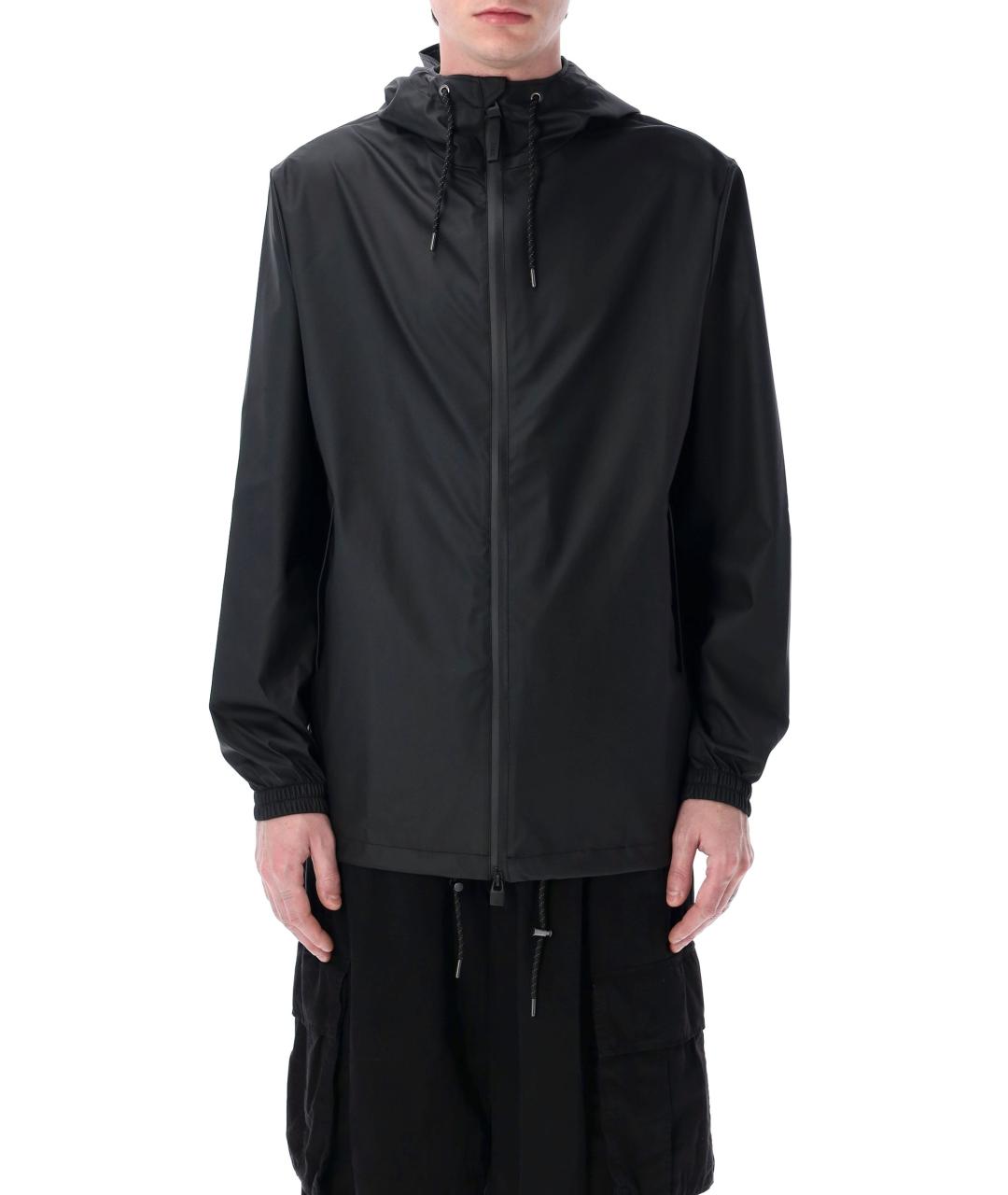 RAINS Черная полиэстеровая куртка, фото 1