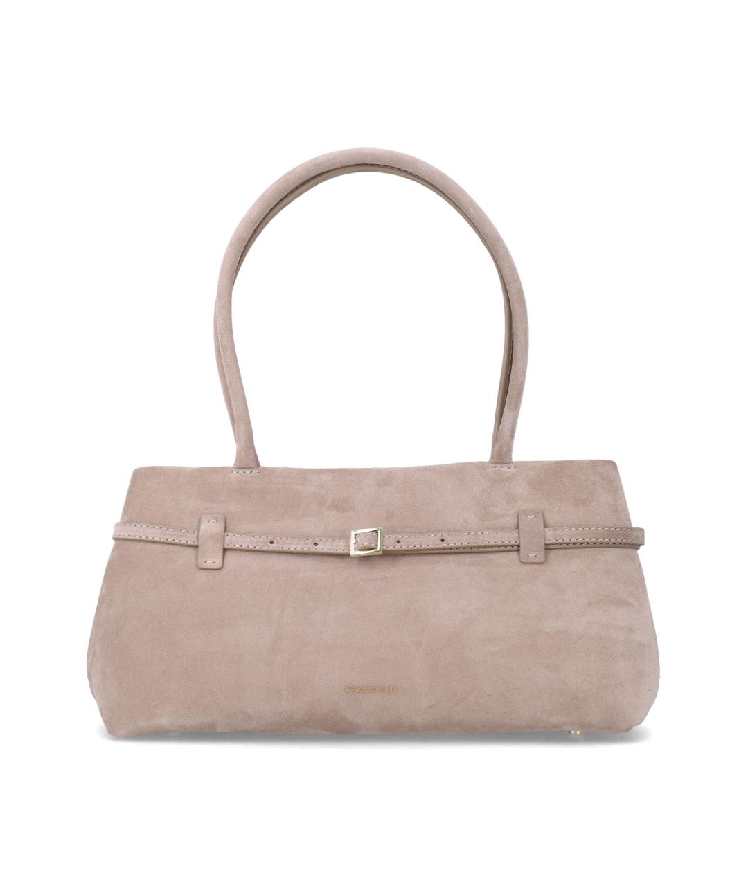 MANU ATELIER Бежевая кожаная сумка через плечо, фото 1