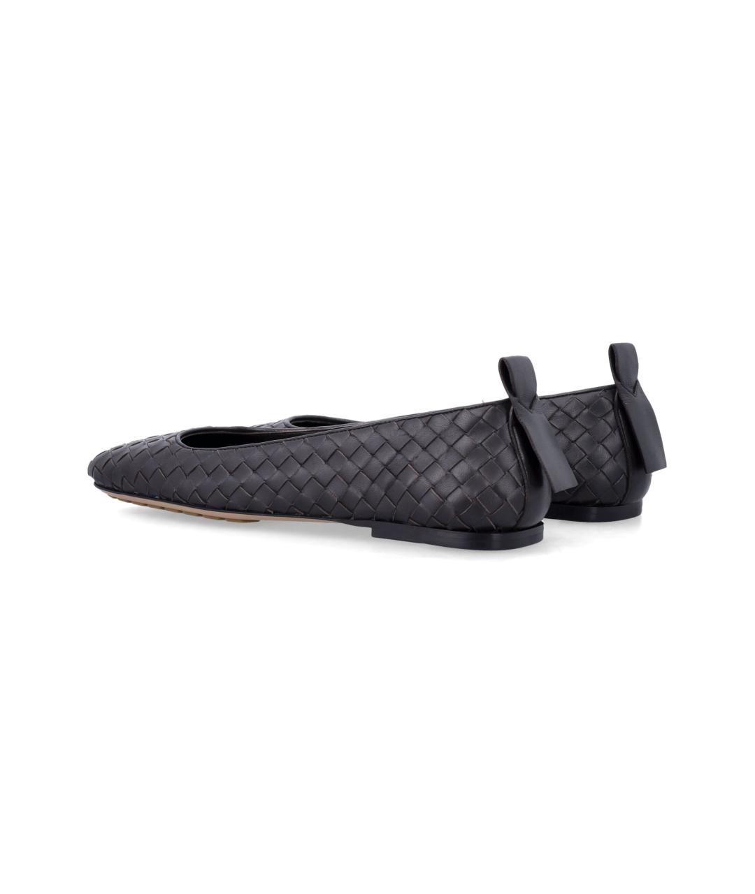 BOTTEGA VENETA Коричневые кожаные балетки, фото 3