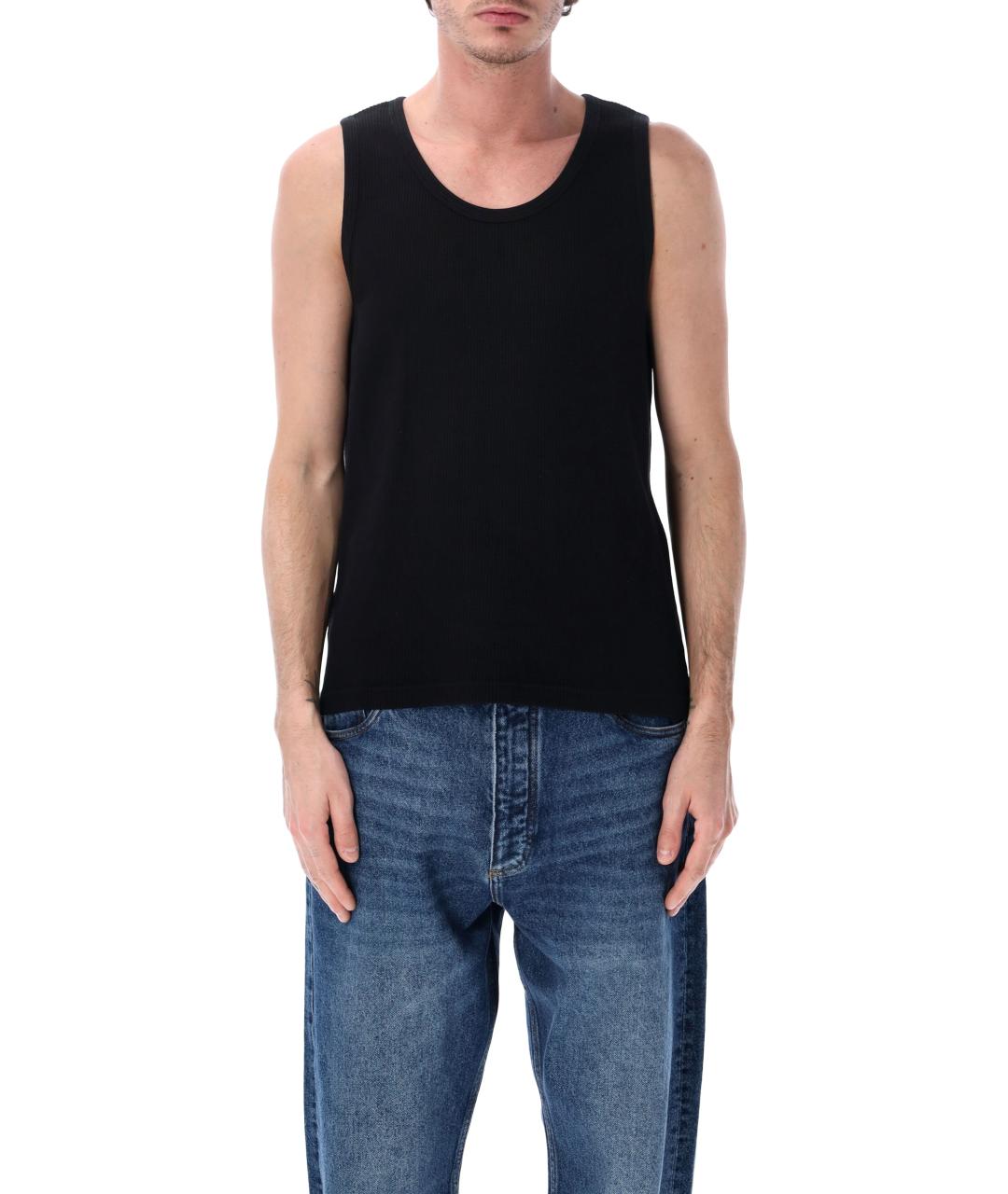 STUDIO NICHOLSON Черная хлопковая майка, фото 1