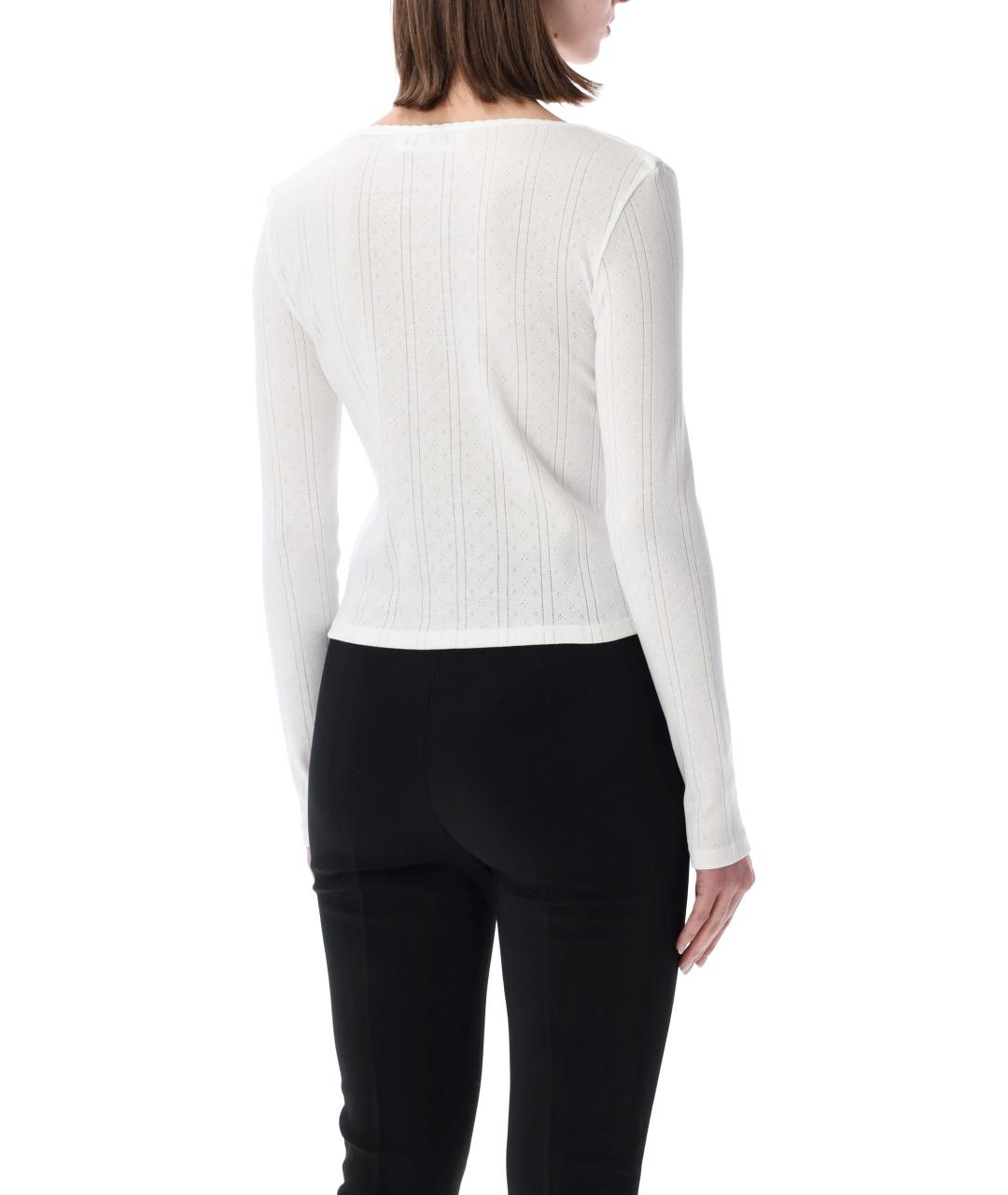 ROHE Белый хлопковый кардиган, фото 2