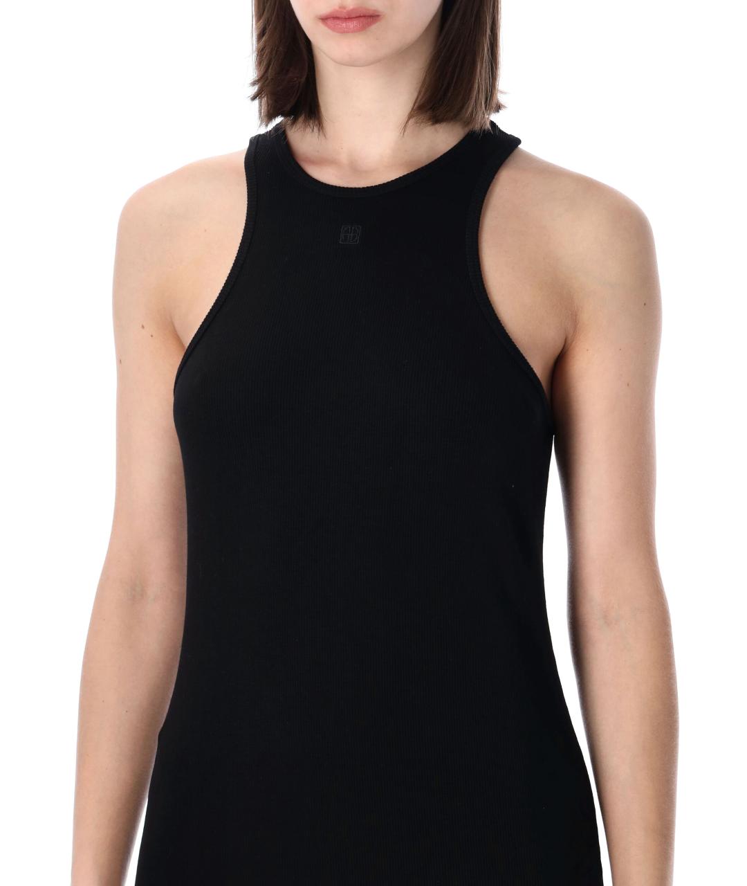 ANINE BING Черное хлопковое повседневное платье, фото 3