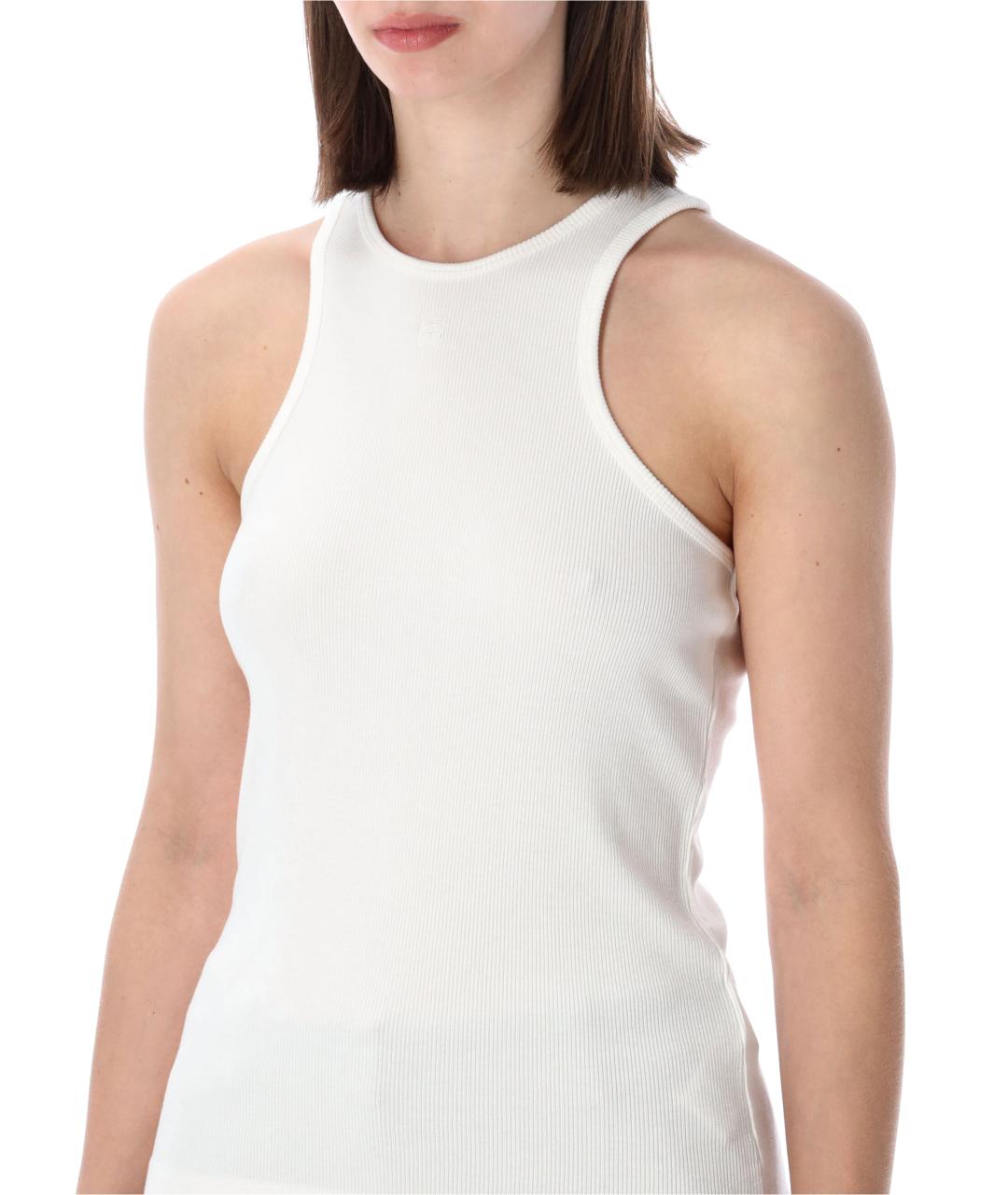 ANINE BING Белая вискозная майка, фото 3