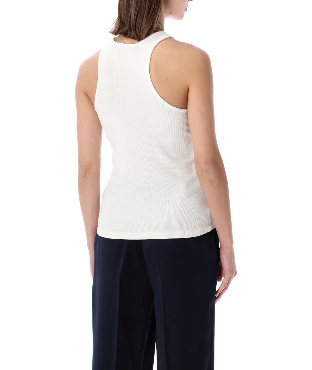 ANINE BING Белая вискозная майка, фото 2