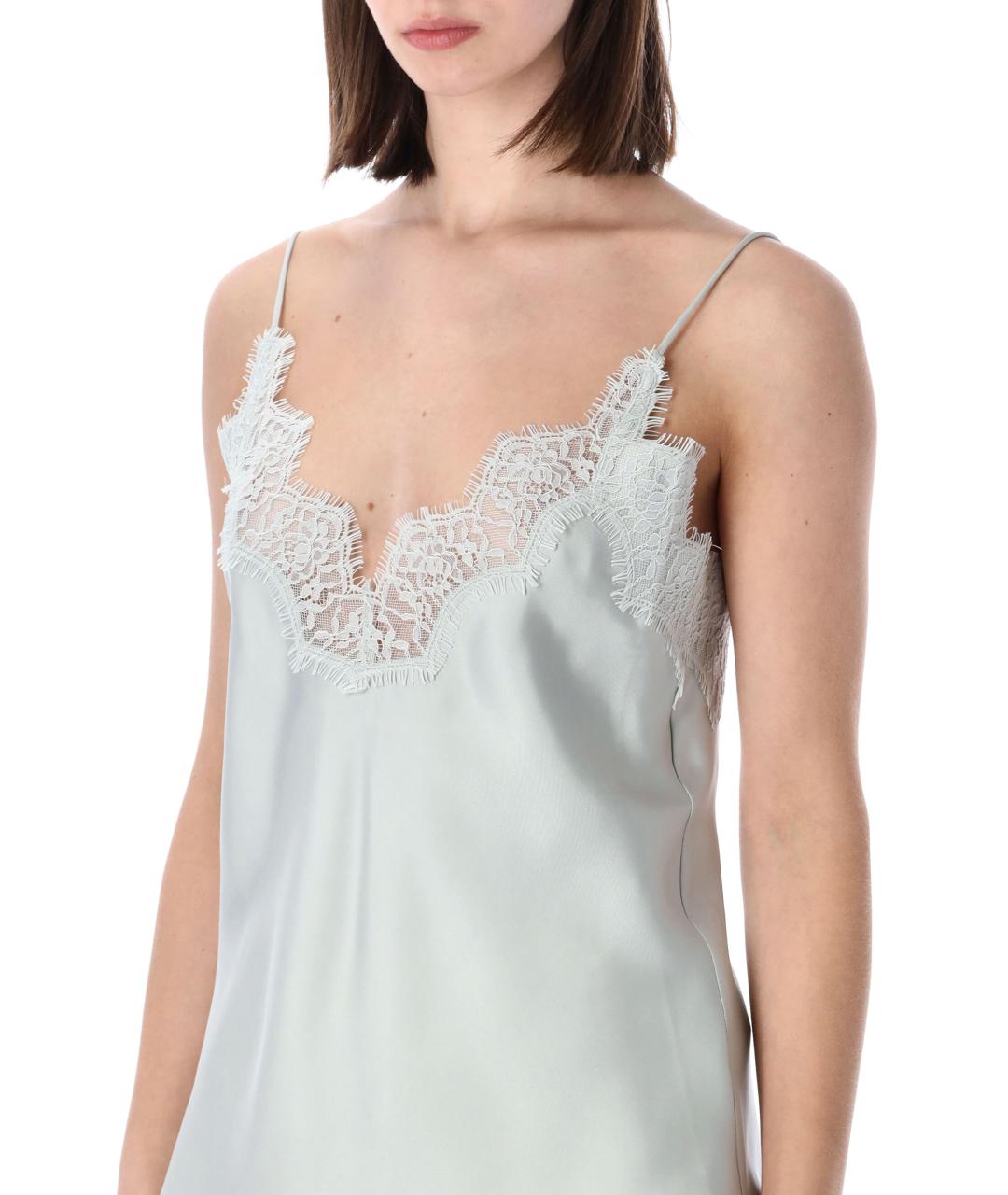 ROHE Голубая шелковая майка, фото 3