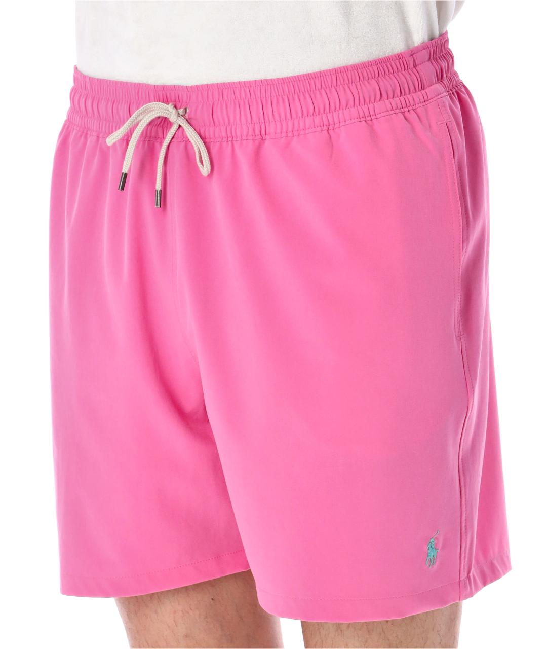 POLO RALPH LAUREN Розовые полиэстеровые шорты, фото 3