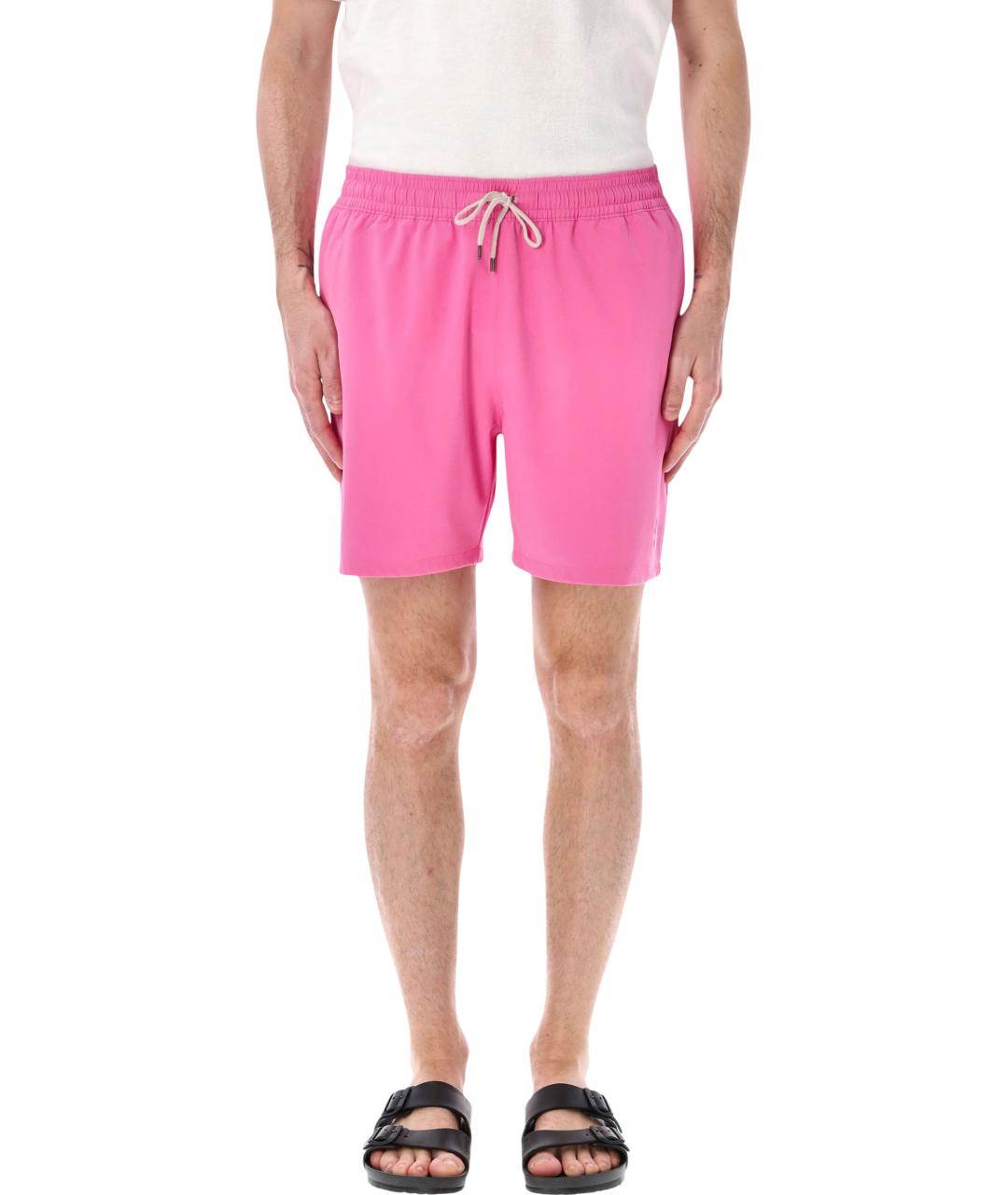 POLO RALPH LAUREN Розовые полиэстеровые шорты, фото 1