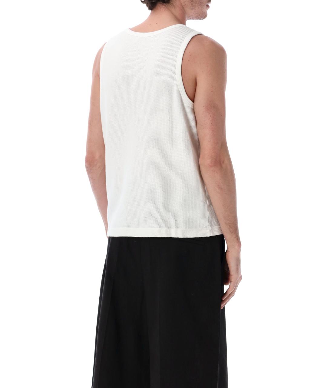 STUDIO NICHOLSON Белая хлопковая майка, фото 2