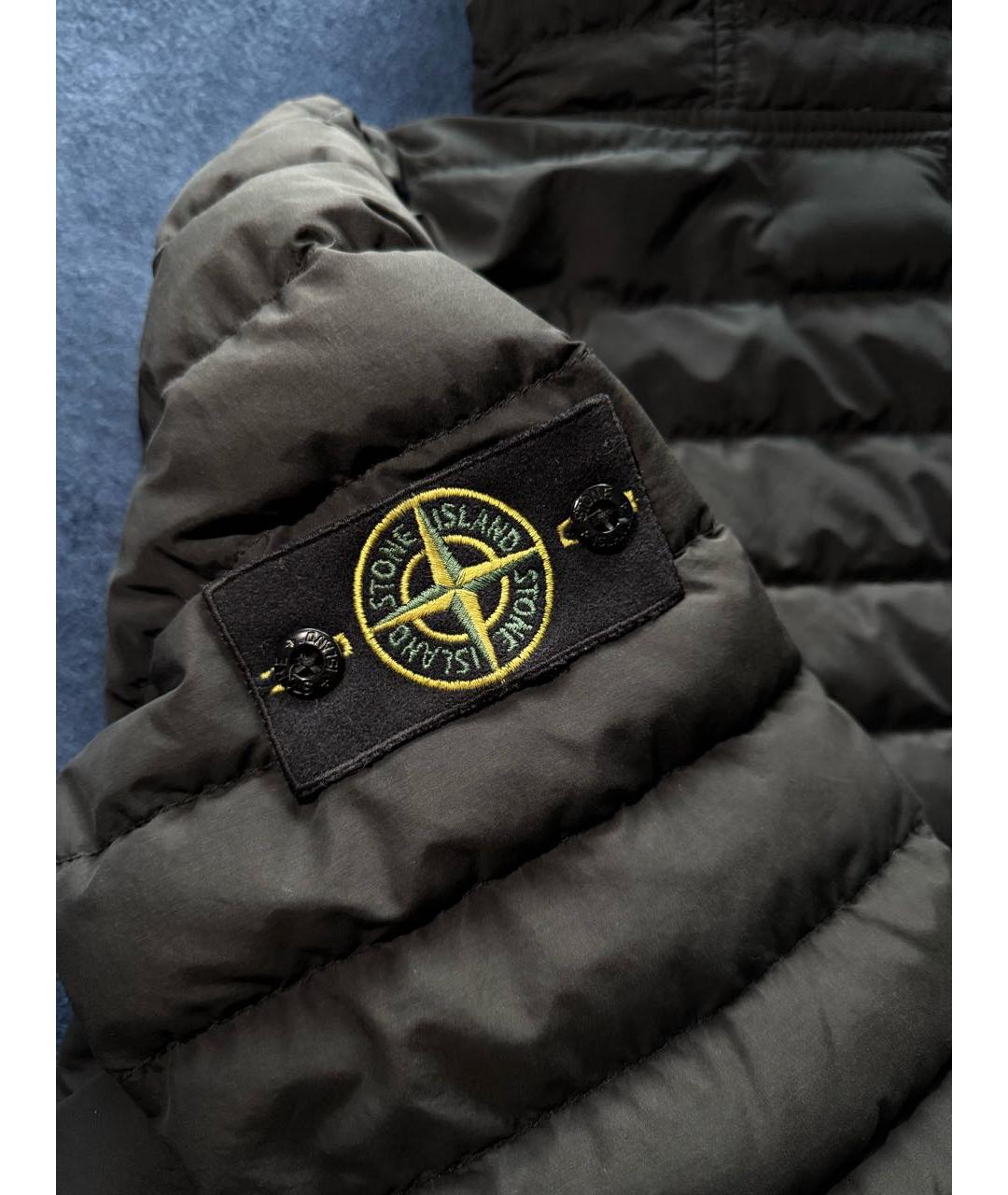 STONE ISLAND Черная полиэстеровая куртка, фото 4