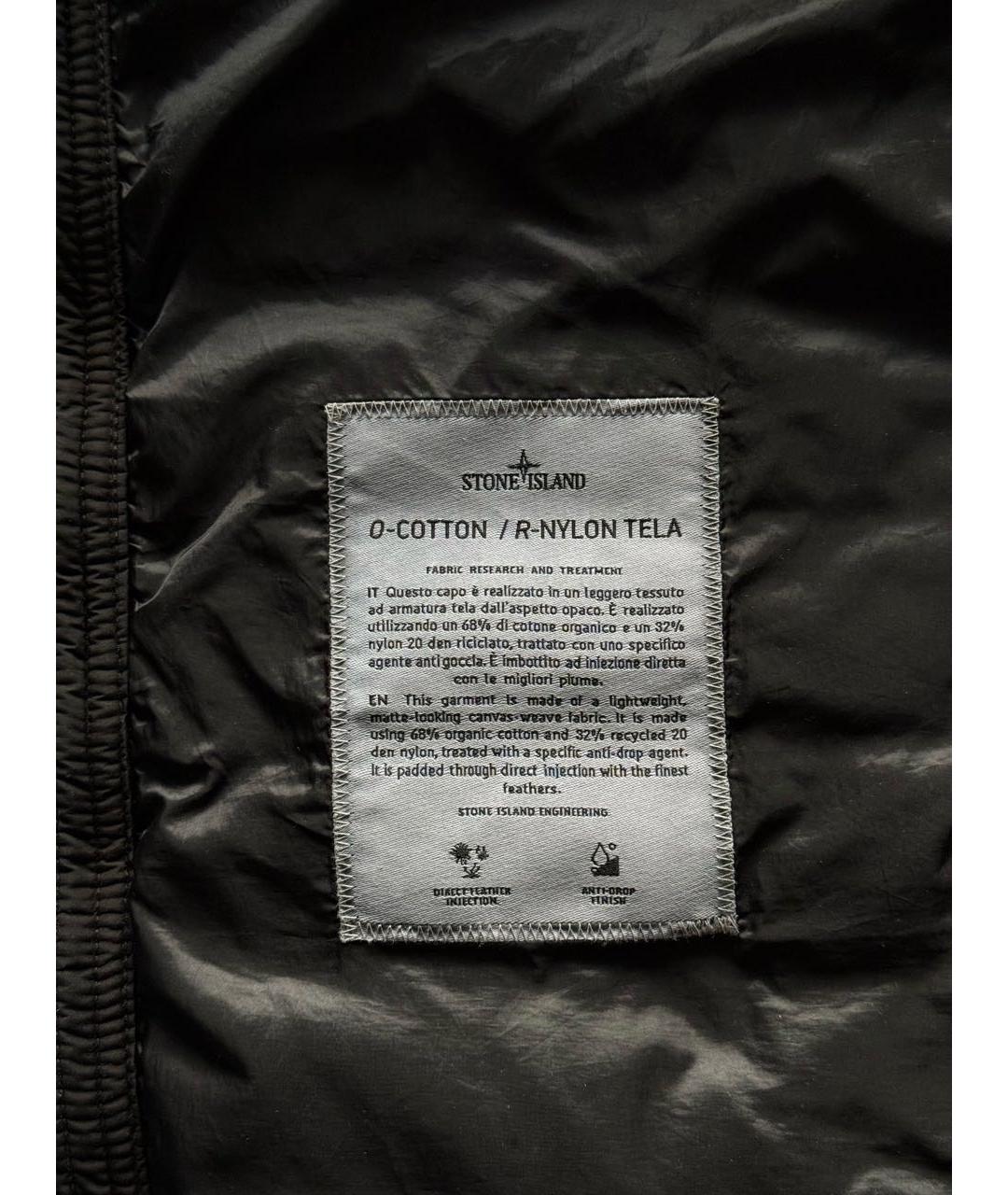 STONE ISLAND Черная полиэстеровая куртка, фото 5