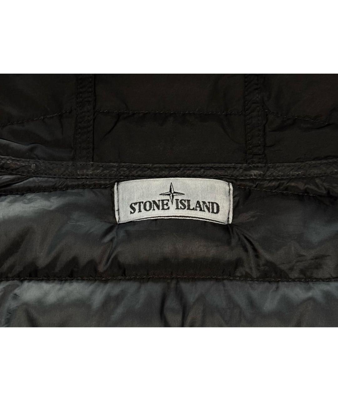 STONE ISLAND Черная полиэстеровая куртка, фото 3