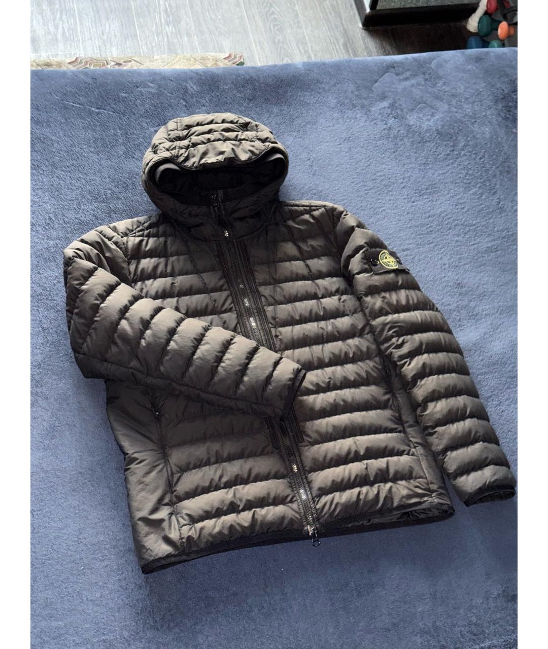 STONE ISLAND Черная полиэстеровая куртка, фото 9