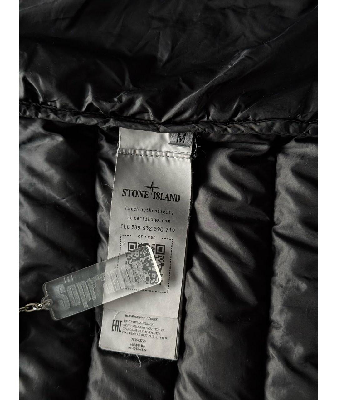 STONE ISLAND Черная полиэстеровая куртка, фото 6