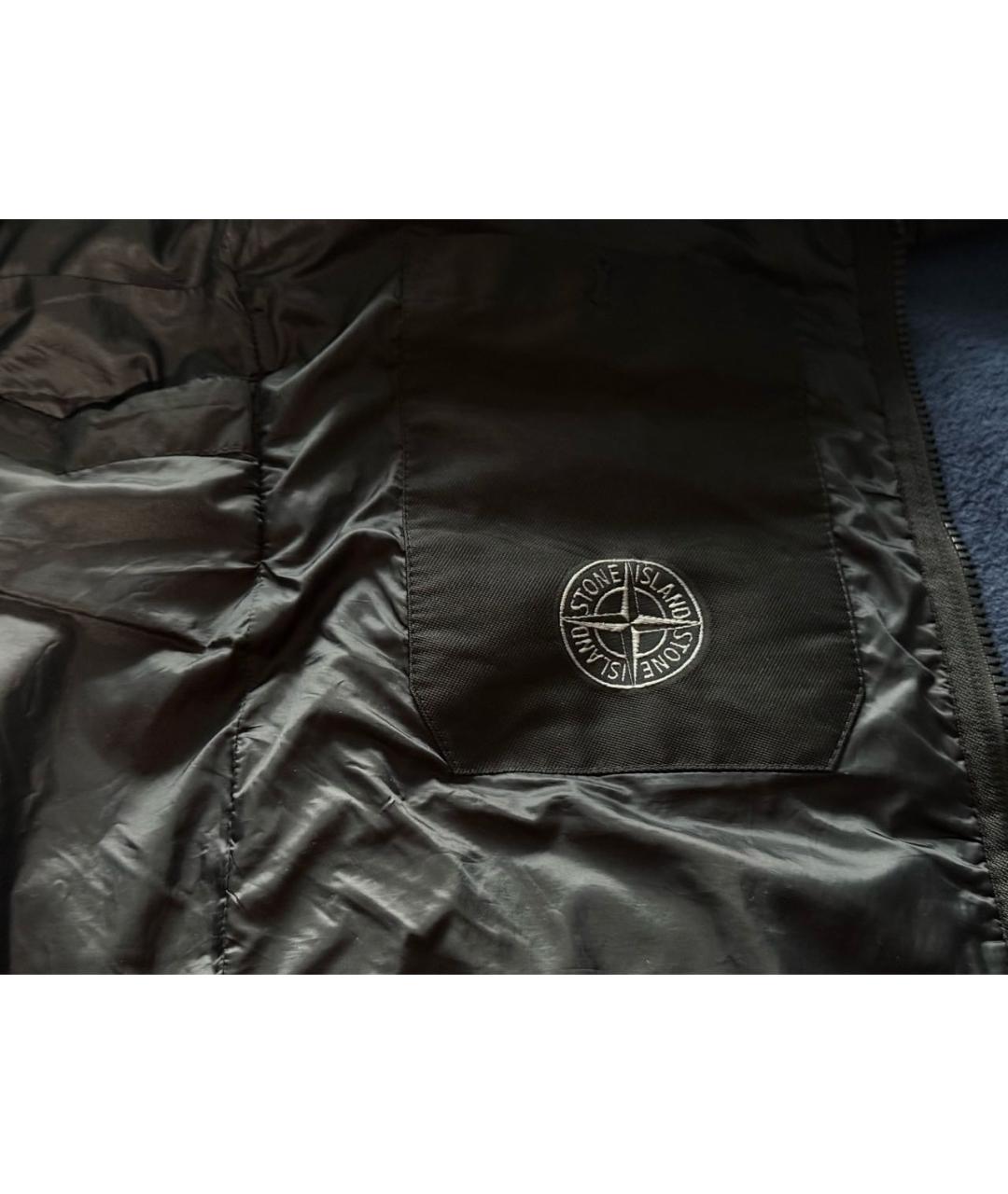 STONE ISLAND Черная полиэстеровая куртка, фото 7