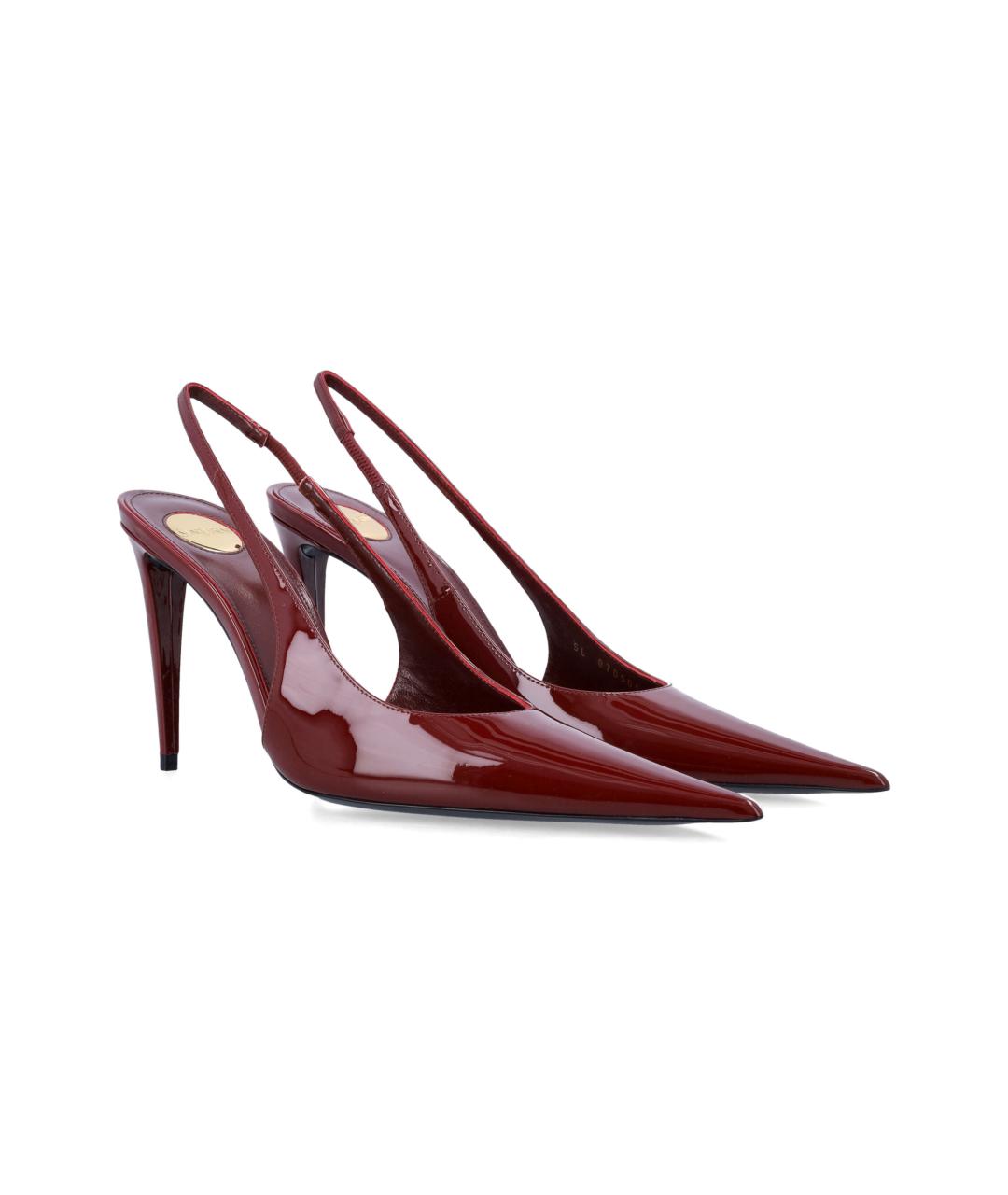 SAINT LAURENT Красные туфли из лакированной кожи, фото 2