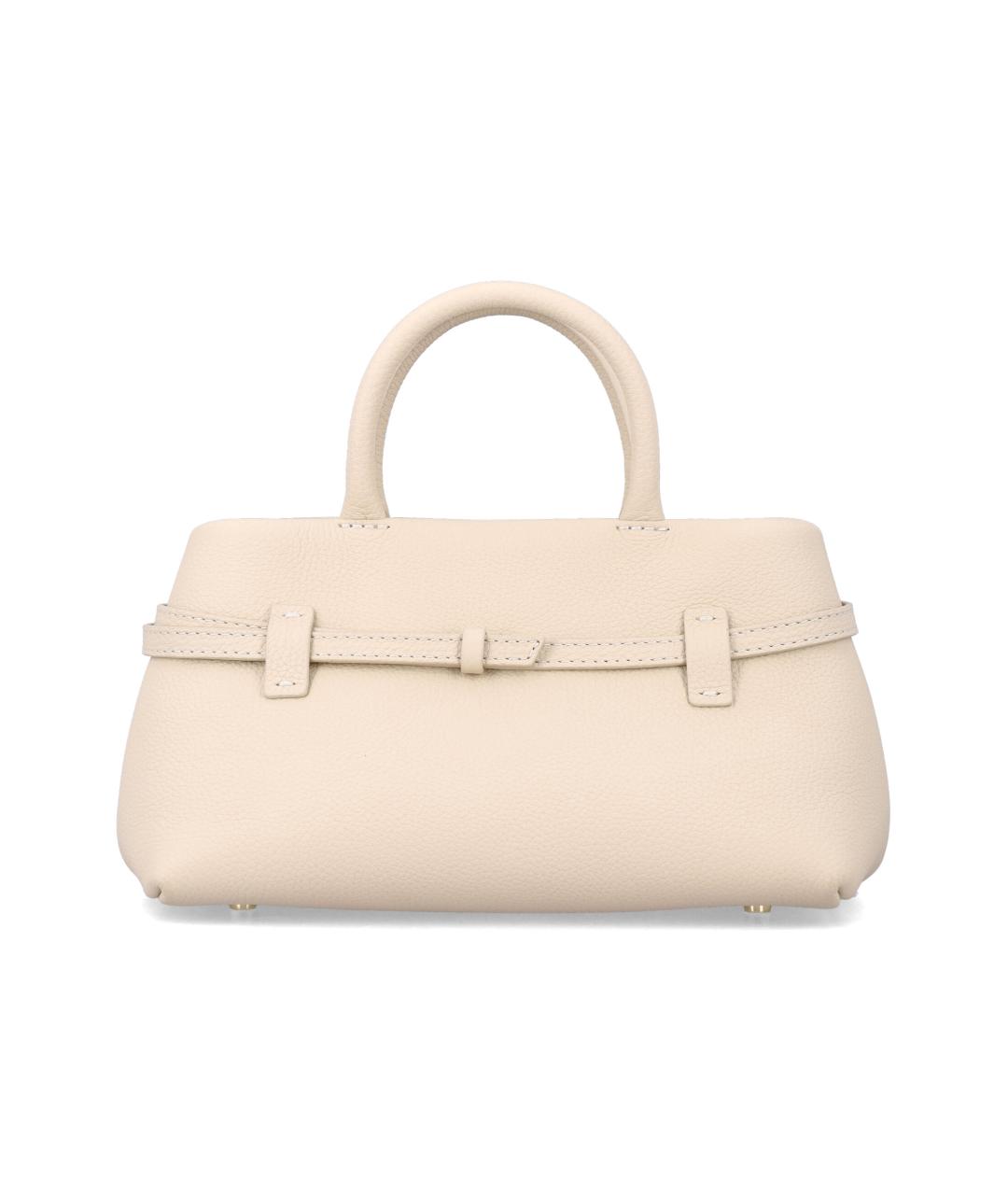 MANU ATELIER Бежевая кожаная сумка тоут, фото 3