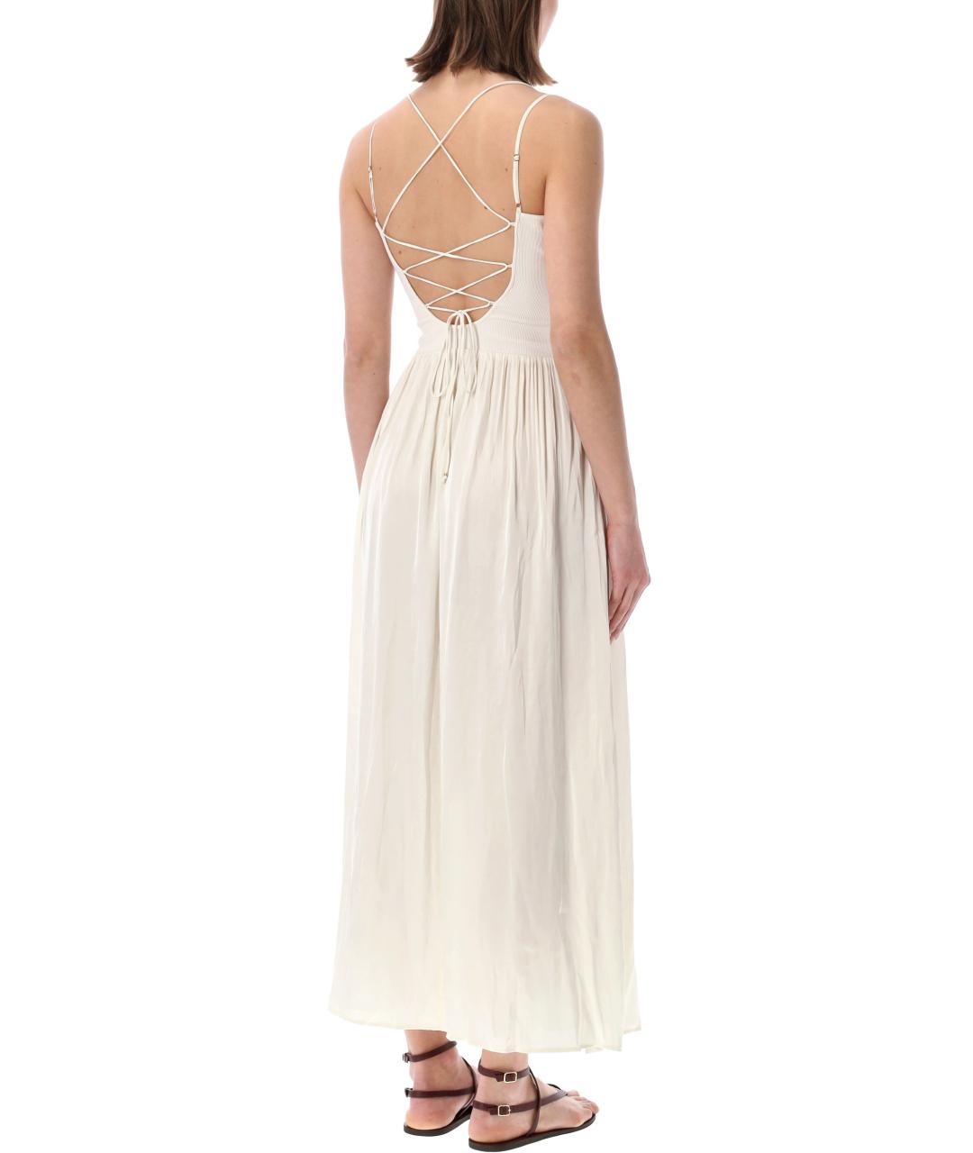 SESSUN Белое полиэстеровое повседневное платье, фото 2