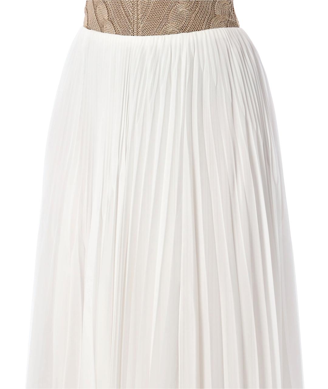 RALPH LAUREN Белая полиэстеровая юбка миди, фото 3