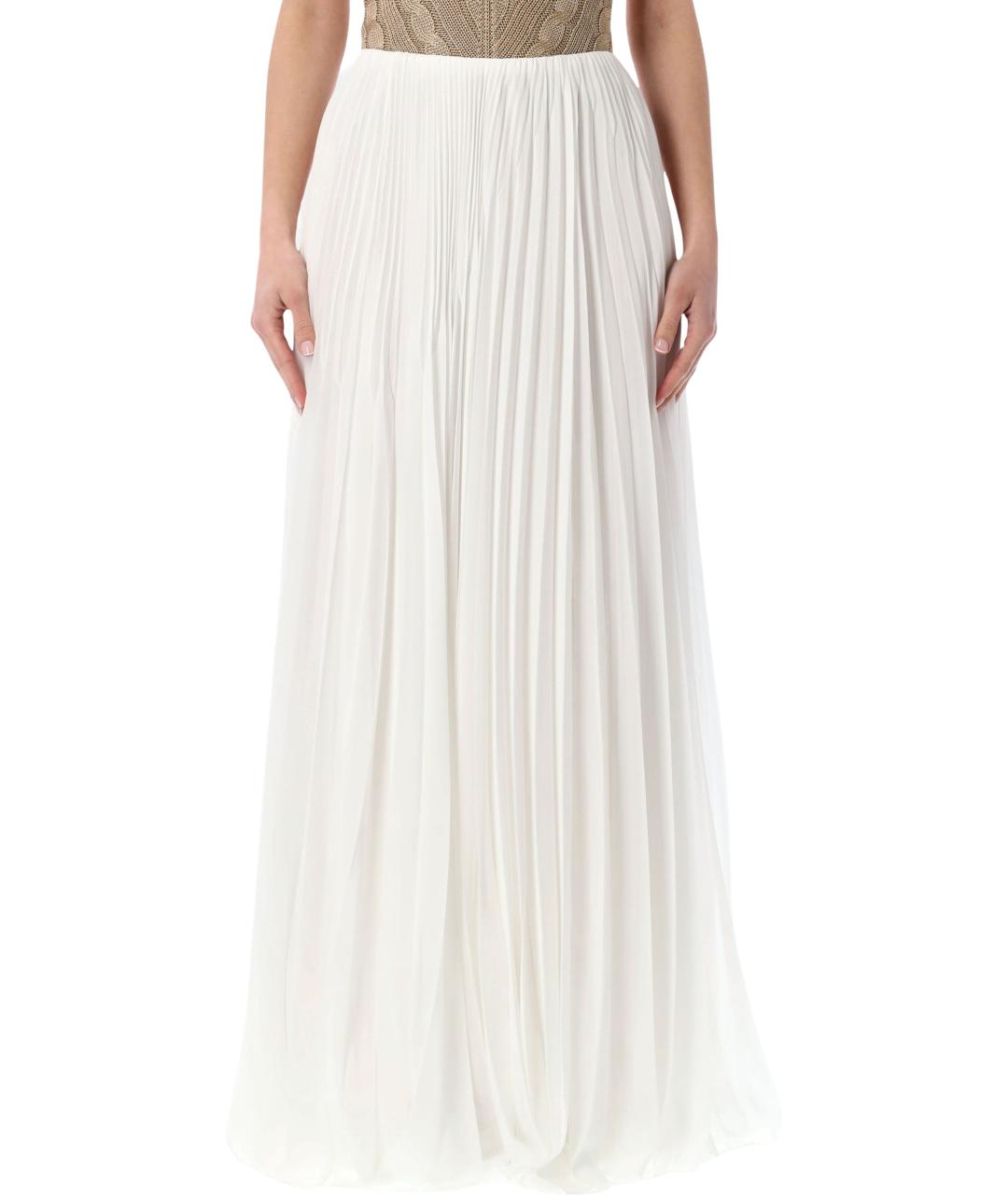 RALPH LAUREN Белая полиэстеровая юбка миди, фото 1