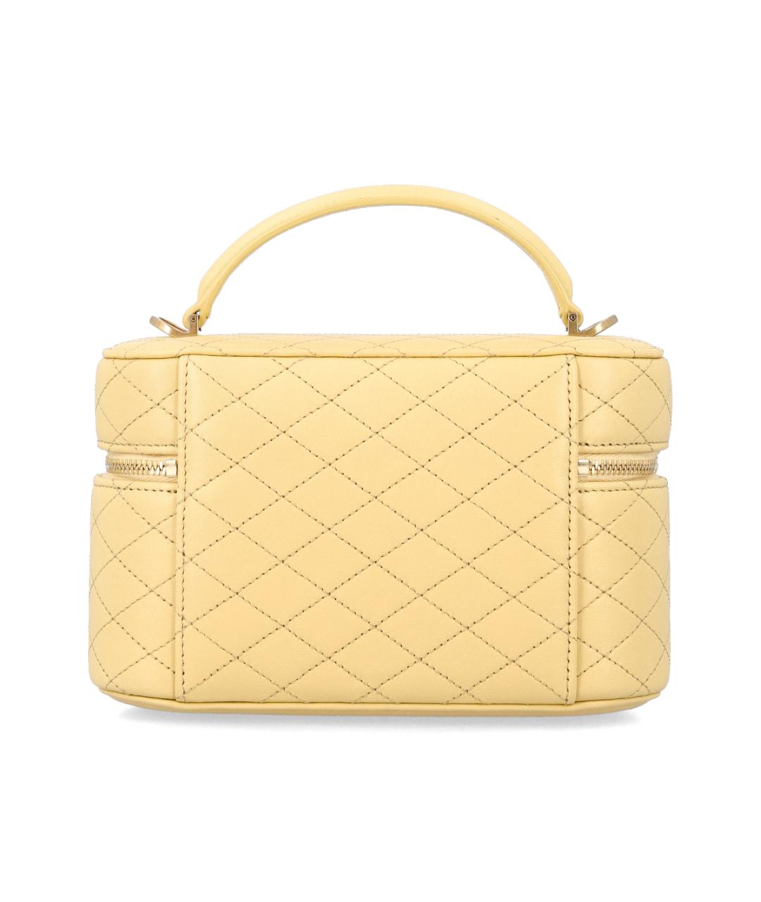 SAINT LAURENT Желтая кожаная сумка через плечо, фото 3