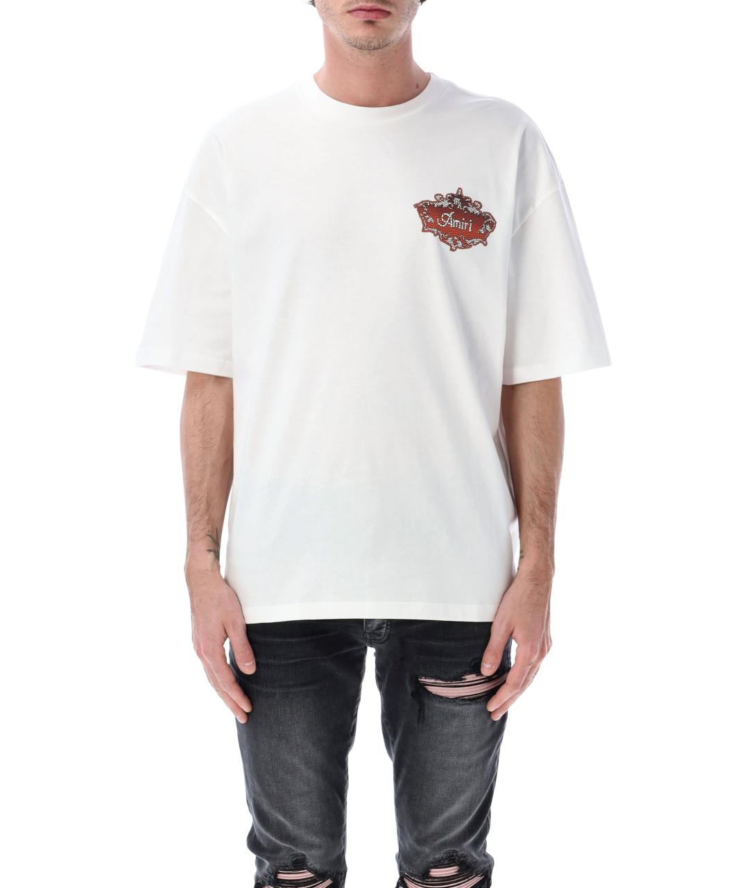 AMIRI Белая хлопковая футболка, фото 1