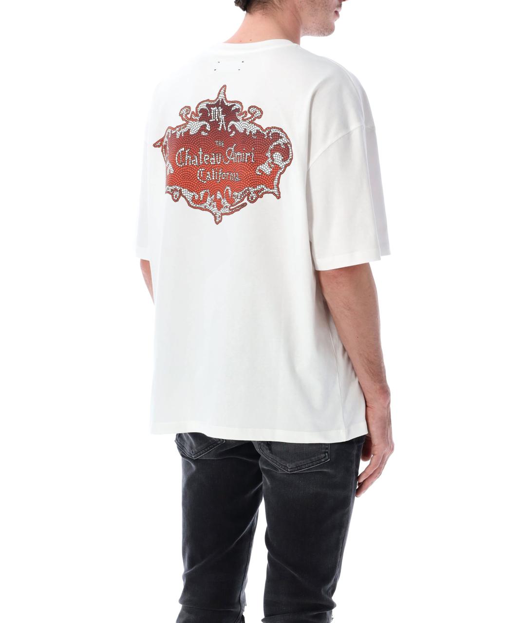 AMIRI Белая хлопковая футболка, фото 2