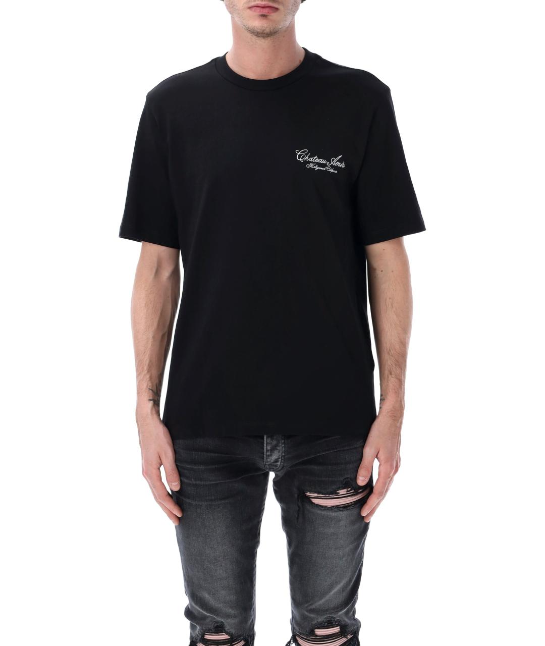 AMIRI Черная хлопковая футболка, фото 1