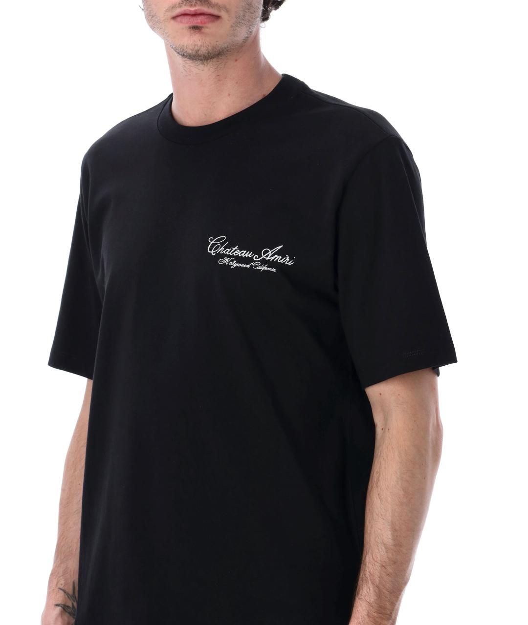 AMIRI Черная хлопковая футболка, фото 3