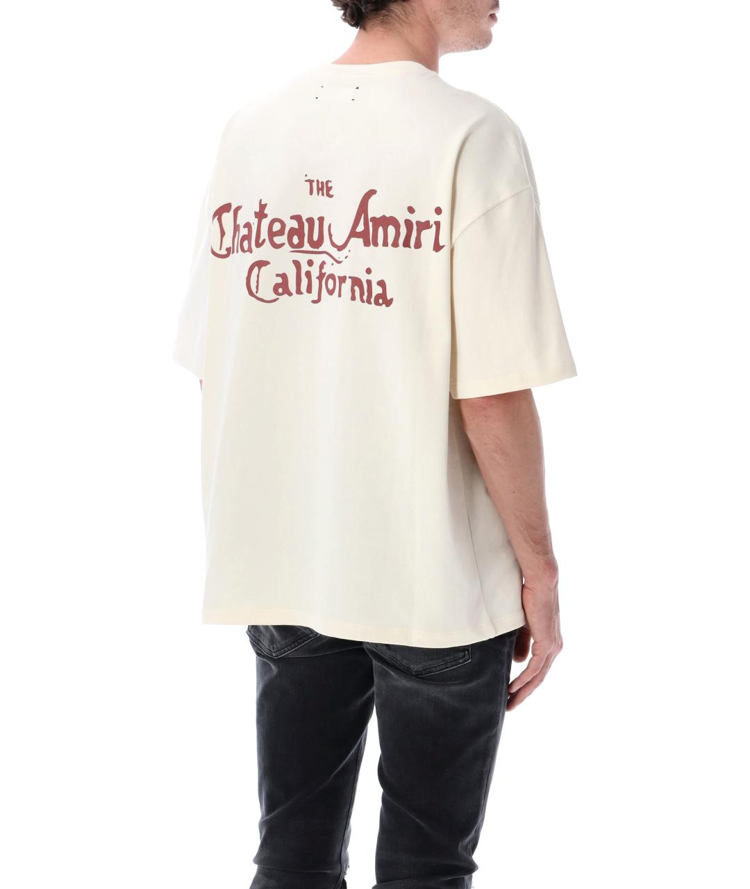 AMIRI Белая хлопковая футболка, фото 2